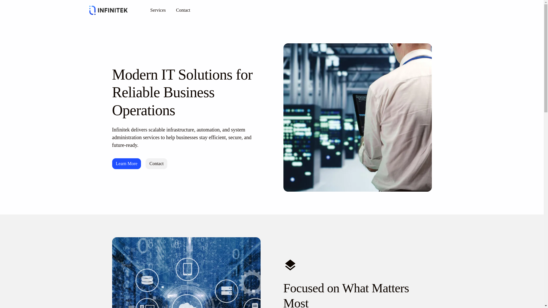 website screenshot of https://infinitek.pages.dev/