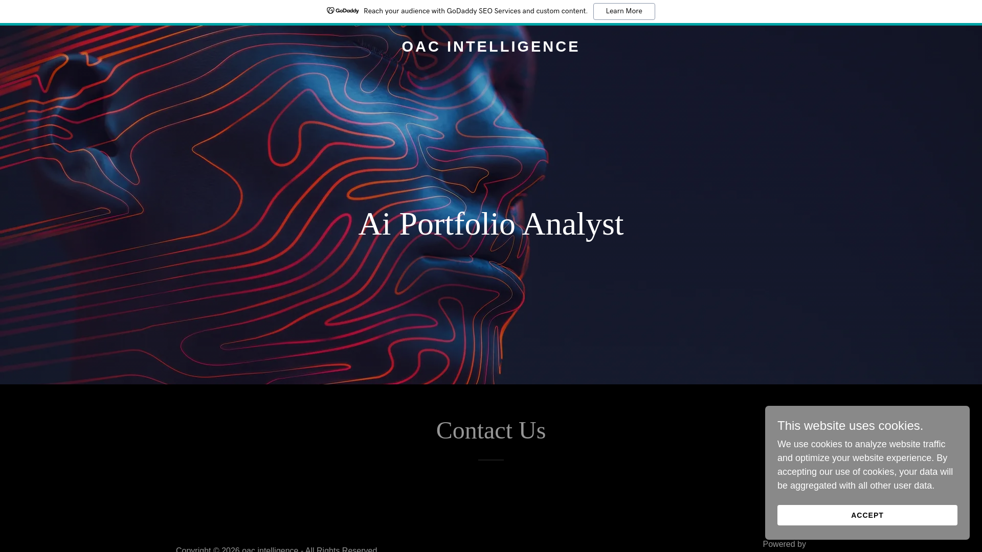 website screenshot of https://oacintel.com/