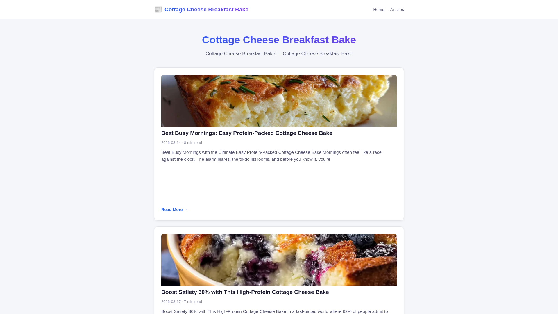 website screenshot of https://cottage-cheese-breakfast-bake.pages.dev/