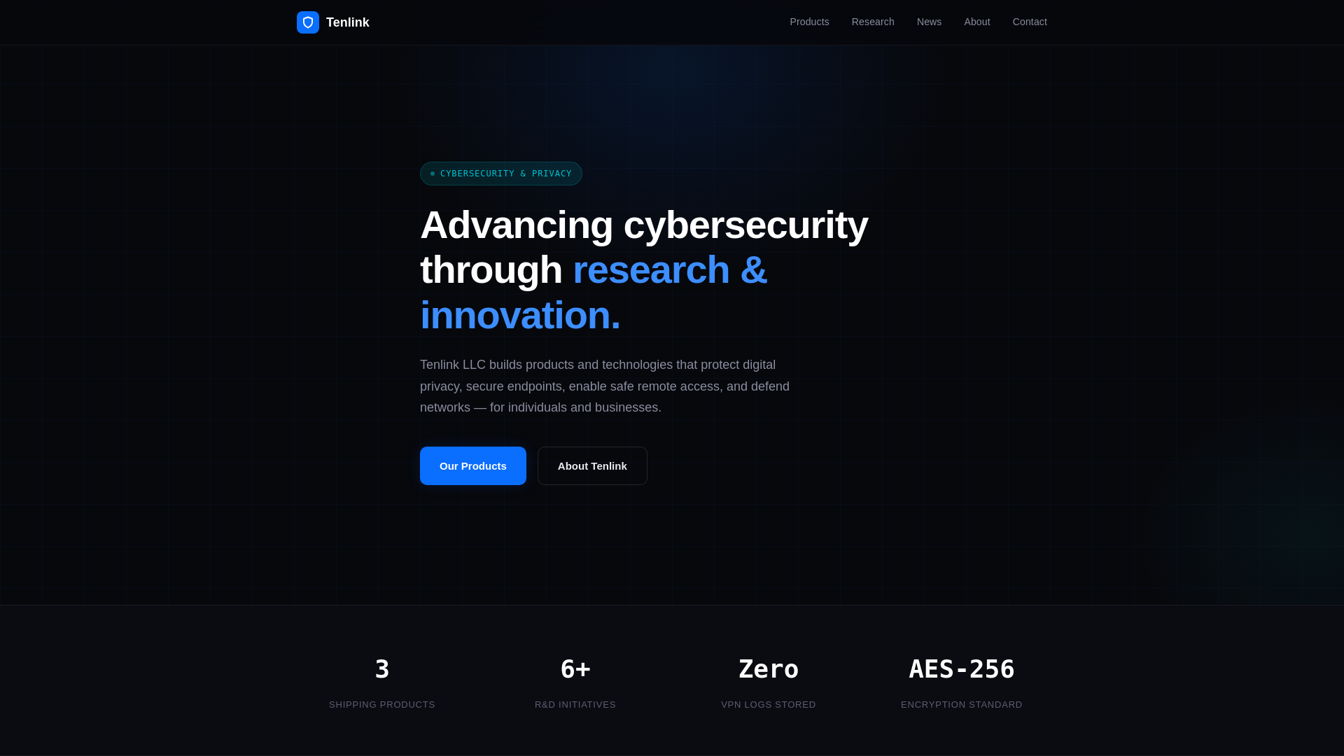 website screenshot of https://tenlinktech-site.pages.dev/