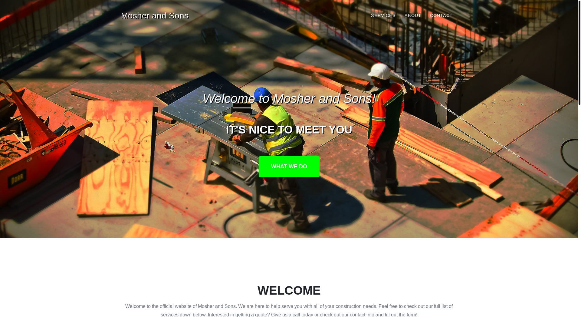 website screenshot of https://mosherandsons.com/