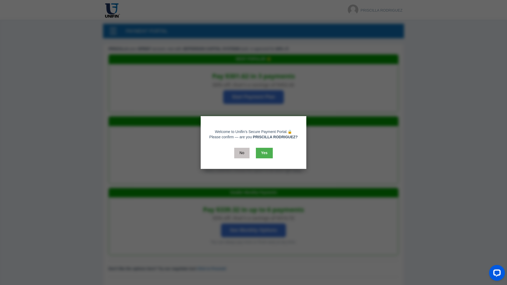 website screenshot of https://unifintxt.com/uw0nyr