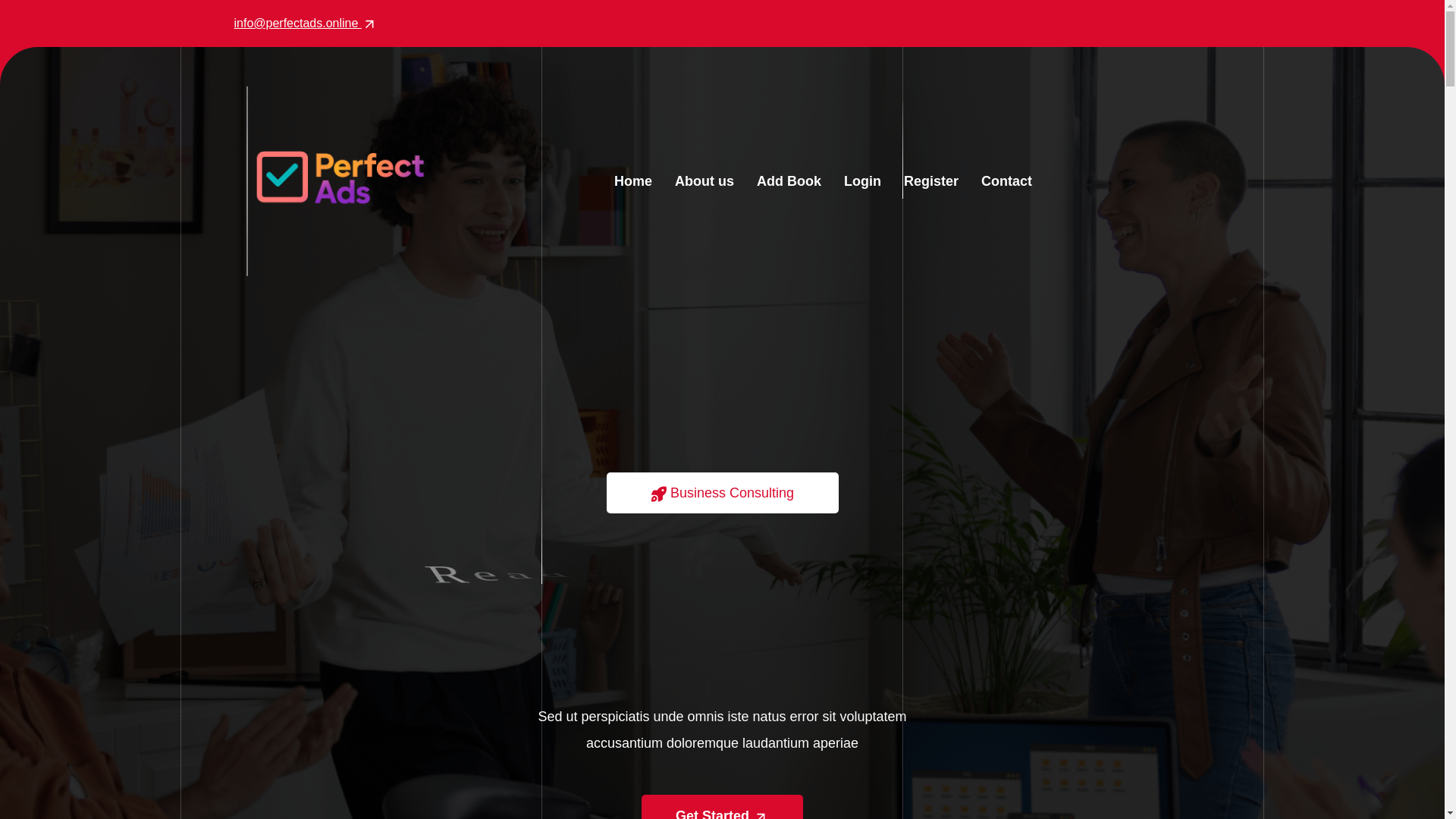 website screenshot of https://perfectadds.online/