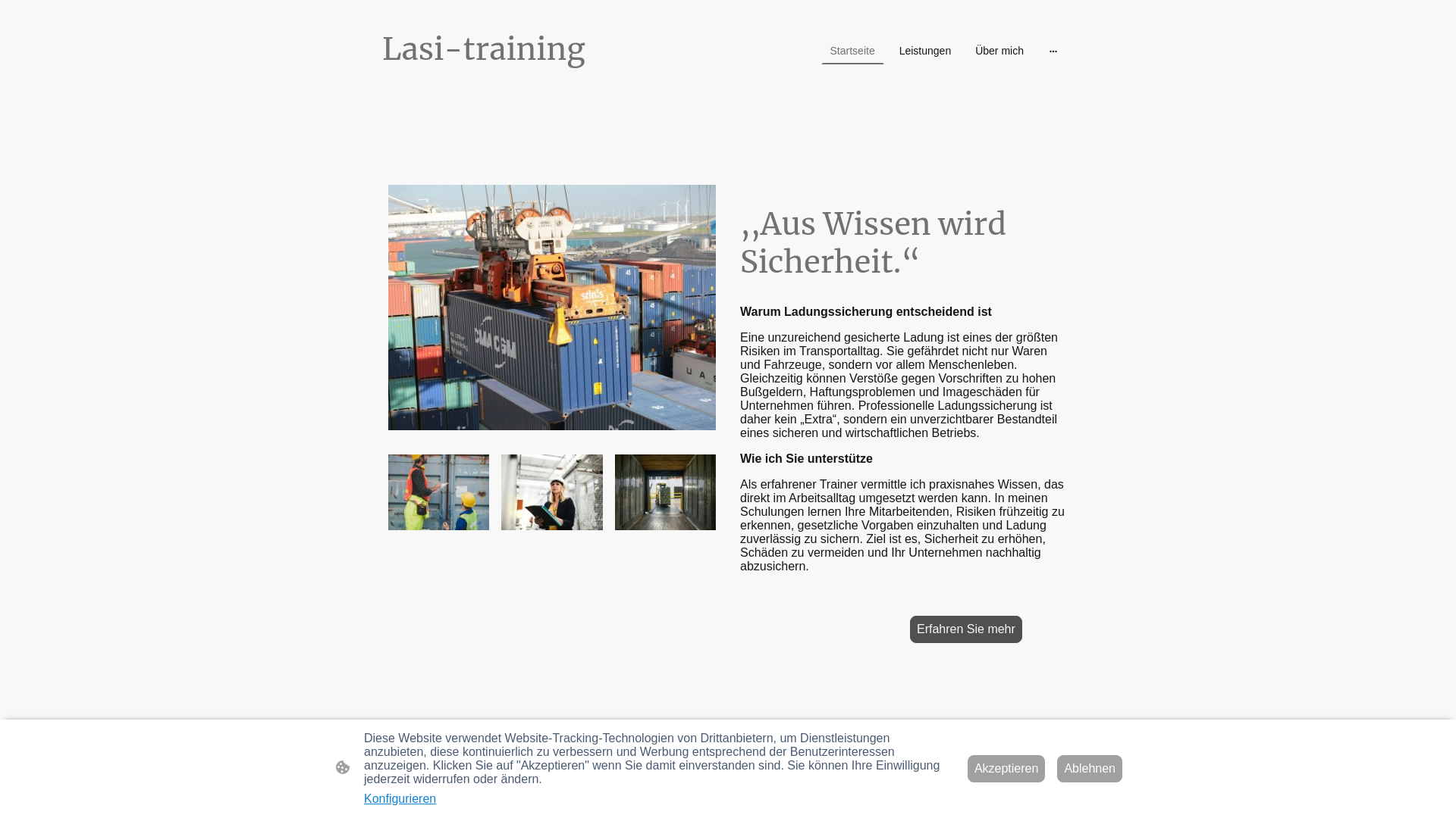 website screenshot of https://lasi-training.de/