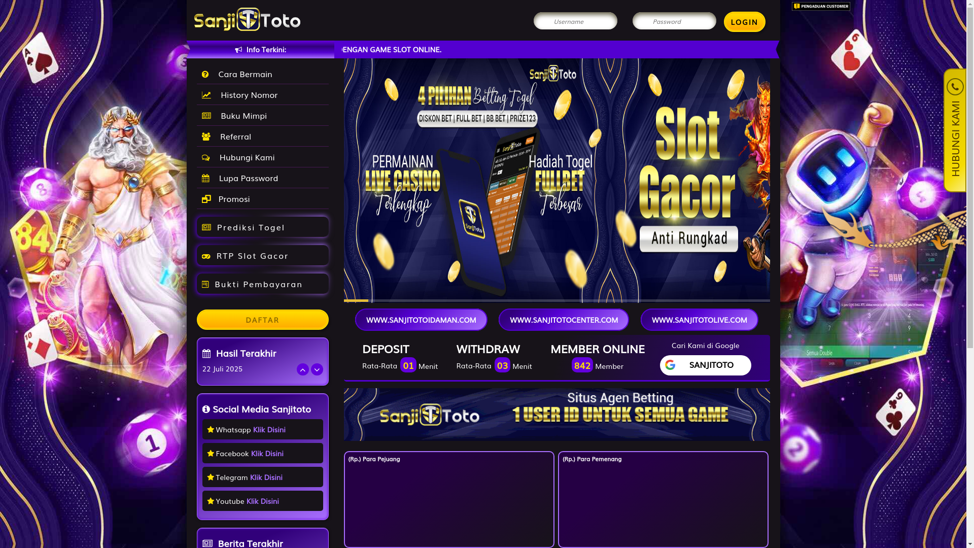 website screenshot of https://sanjiasik.com/