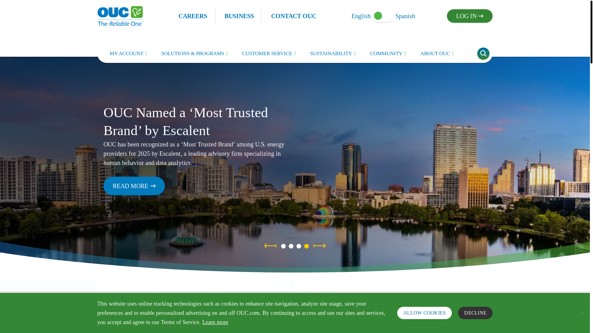 website screenshot of http://ouc.com/