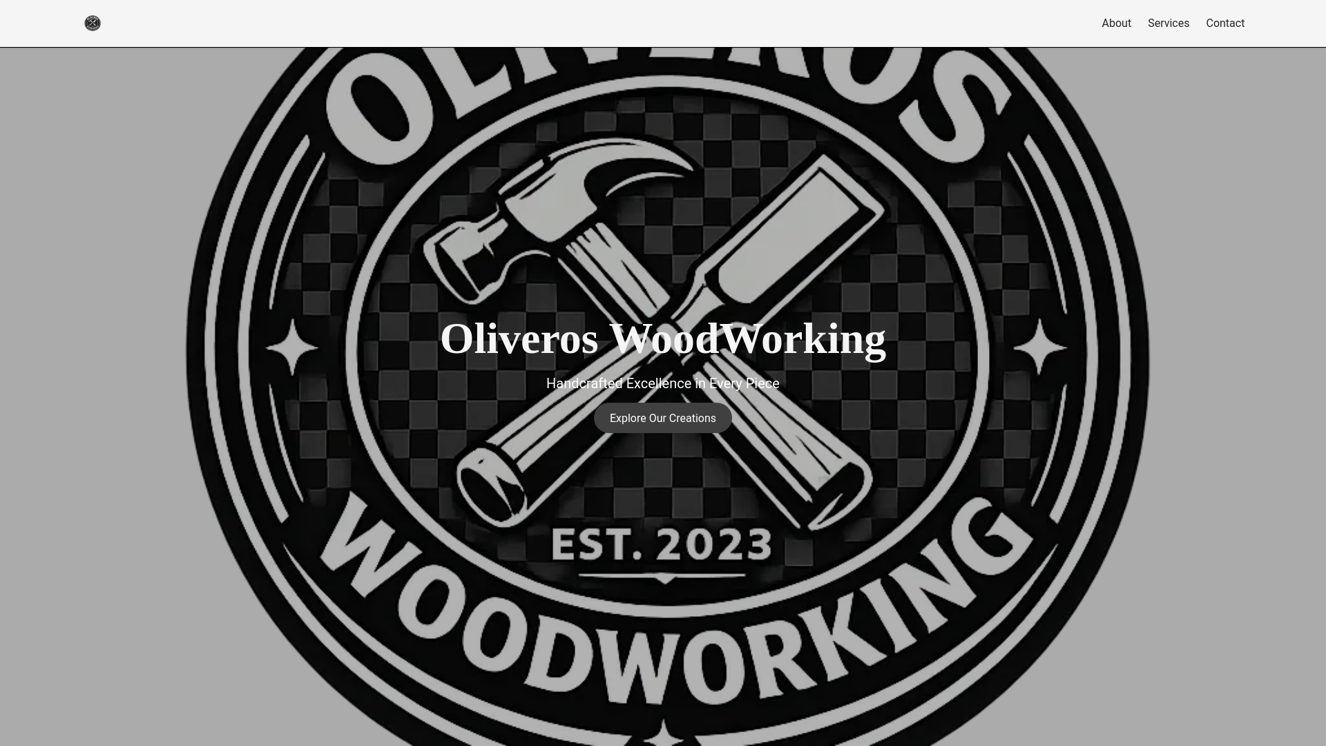 website screenshot of https://oliveroswoodworking.com/