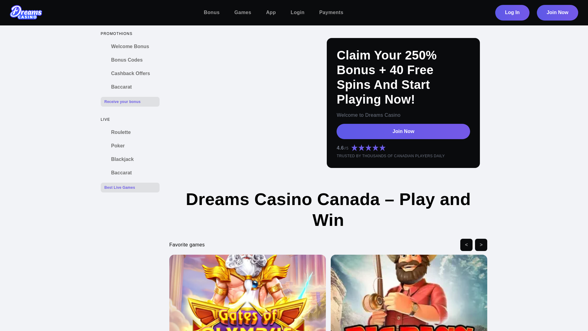 website screenshot of https://dreamscasinocanada-net.pages.dev/