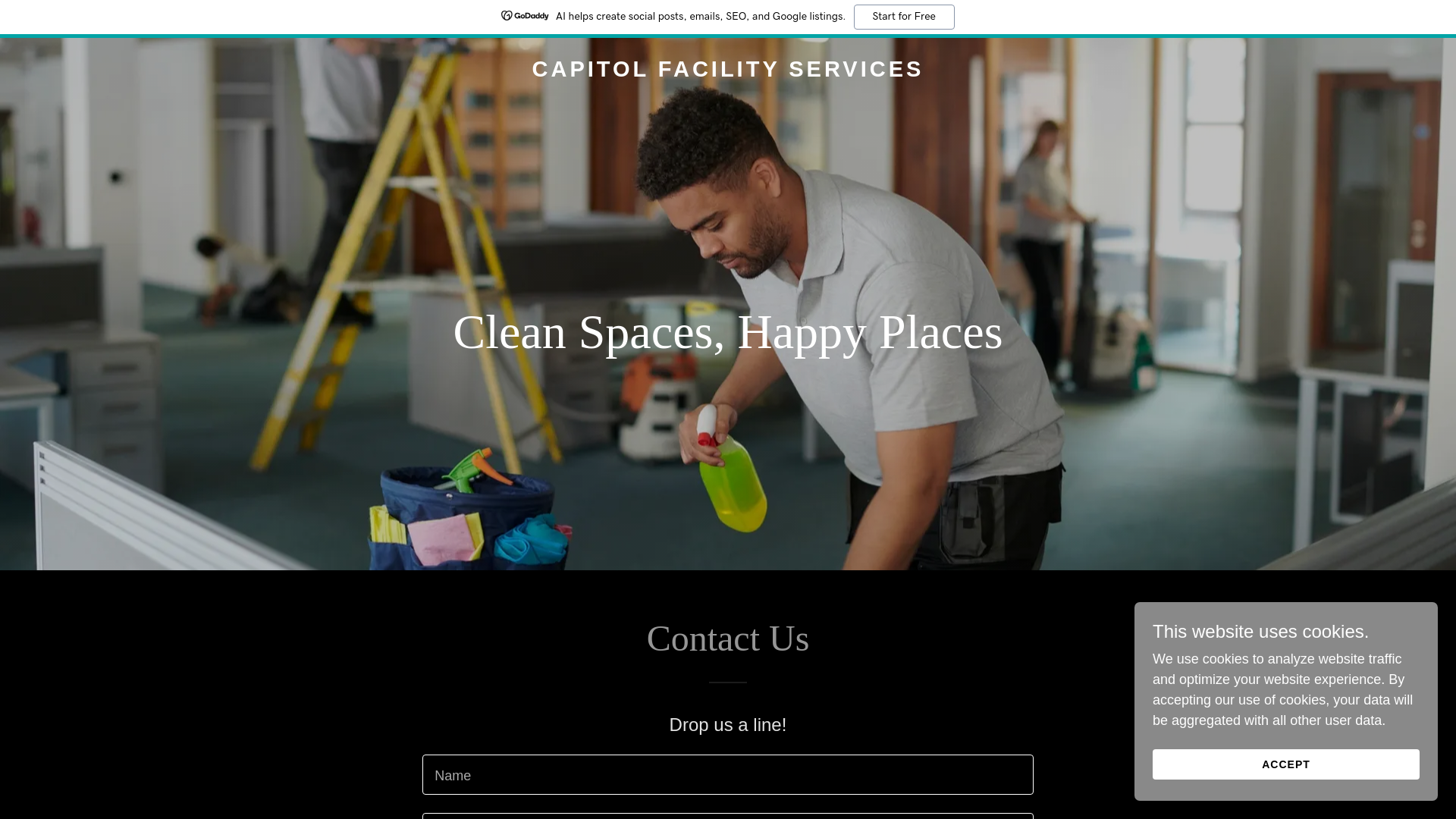 website screenshot of https://capitolfacilityservices.com/