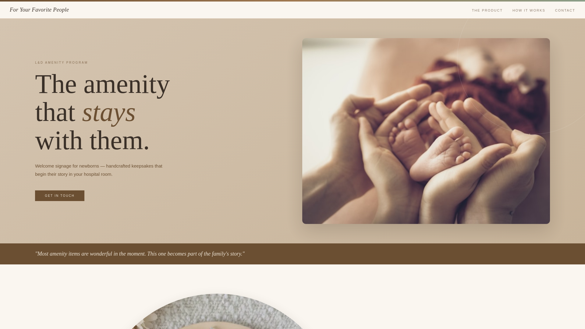 website screenshot of https://foryourfavoritepeople.com