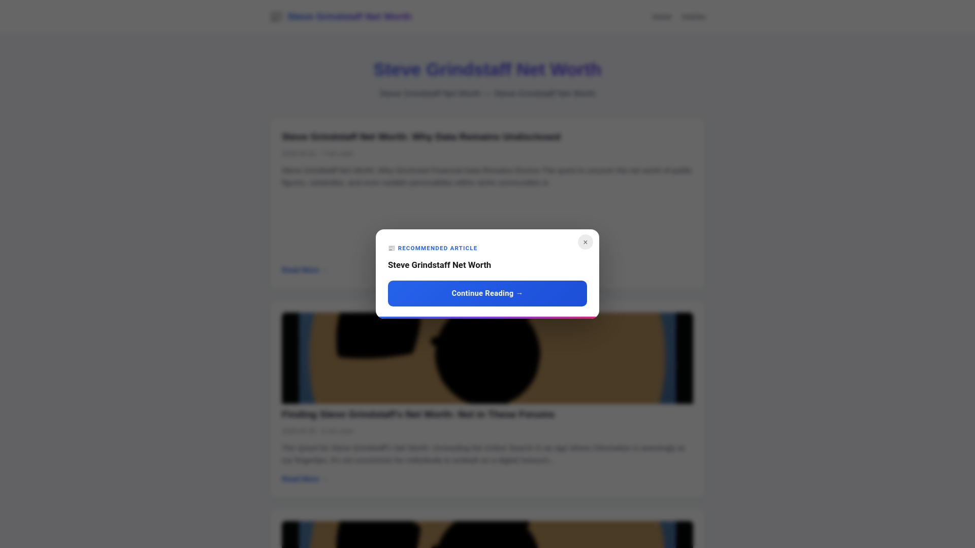 website screenshot of https://steve-grindstaff-net-worth.pages.dev/