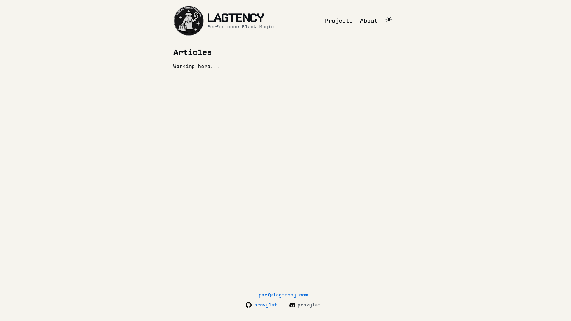 website screenshot of https://lagtency.com/
