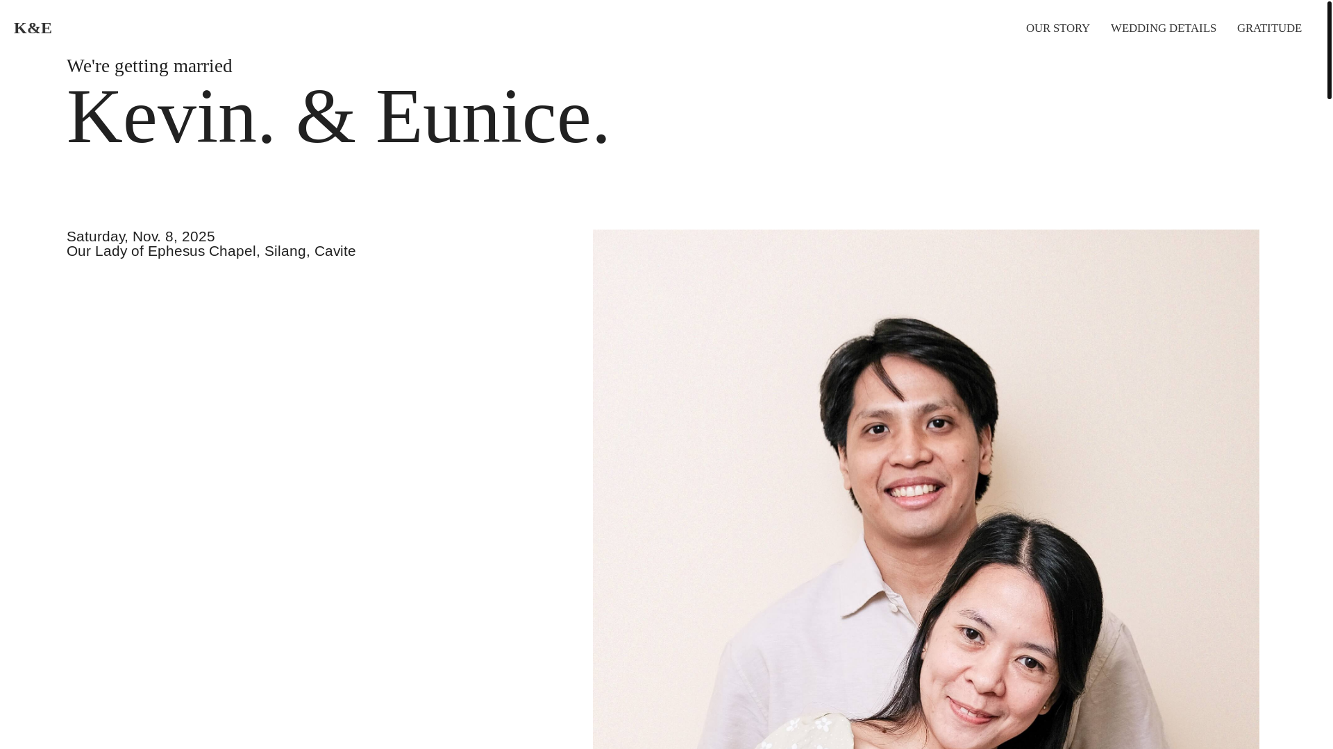 website screenshot of https://kevineunice.online/