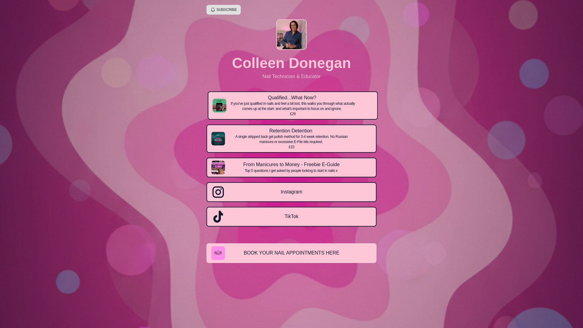 website screenshot of https://colleendonegan.store/