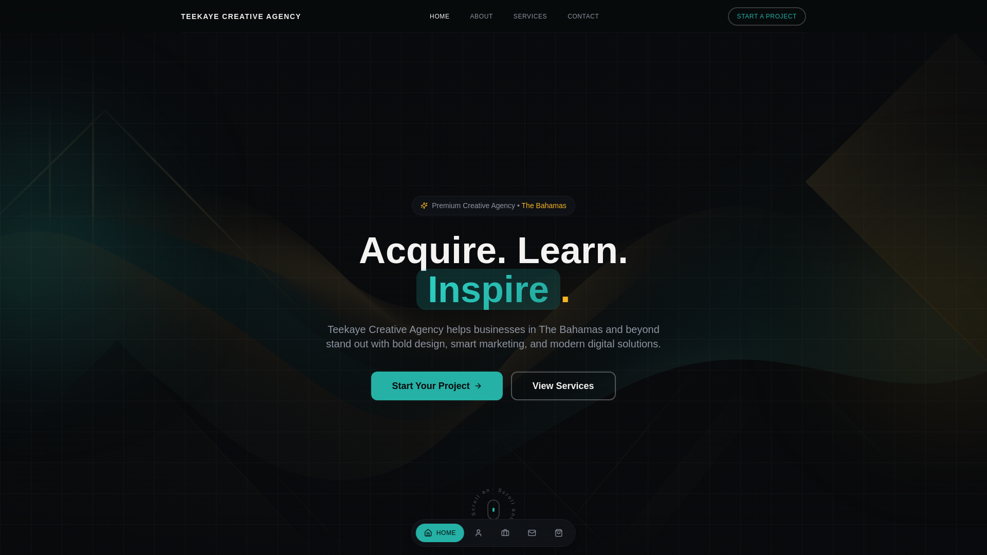 website screenshot of https://teekayecreativeagency.com