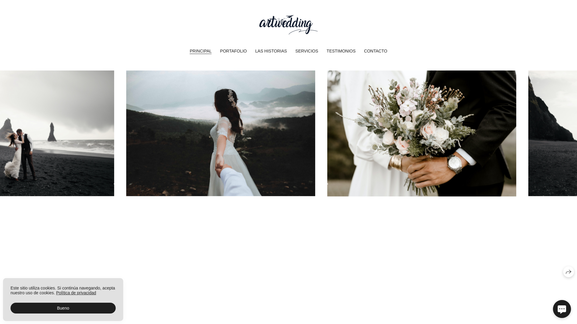 website screenshot of https://weddingphotographercolombia.com/