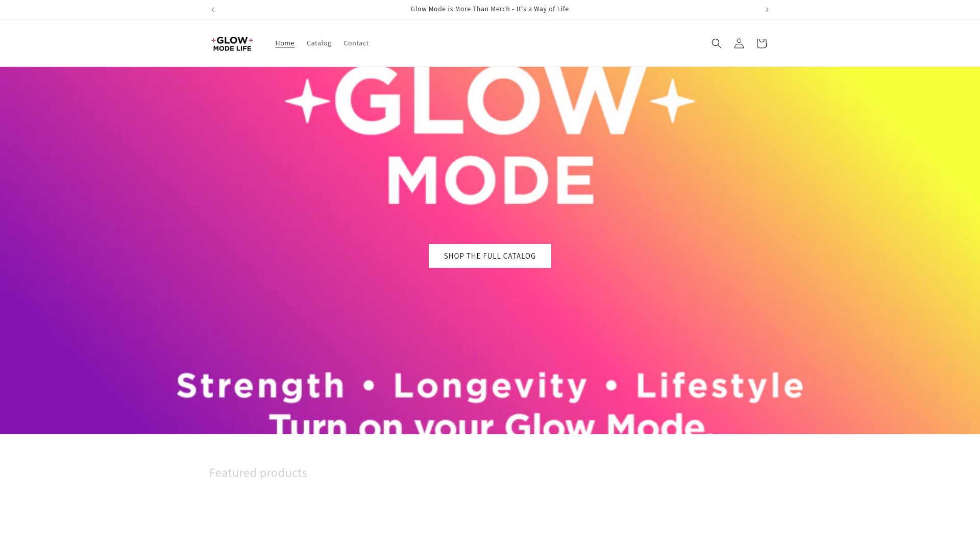 website screenshot of https://glowmodelife.com/