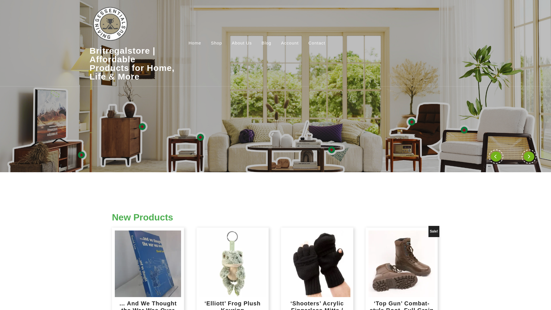 website screenshot of https://livingessentialsuk.com/