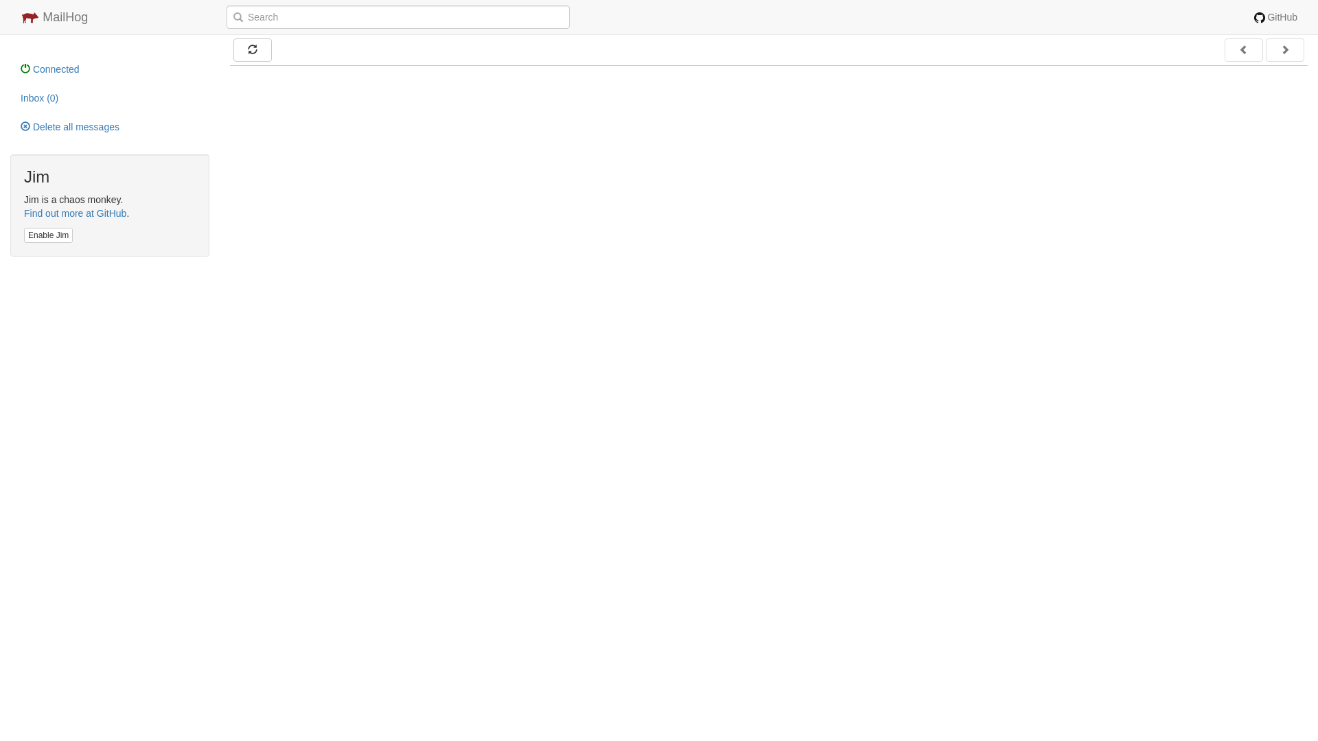 website screenshot of https://mailhog-oh6mz.sevalla.app