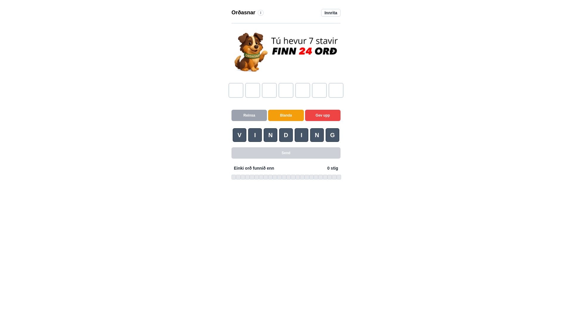 website screenshot of https://xn--orasnar-xza.fo/