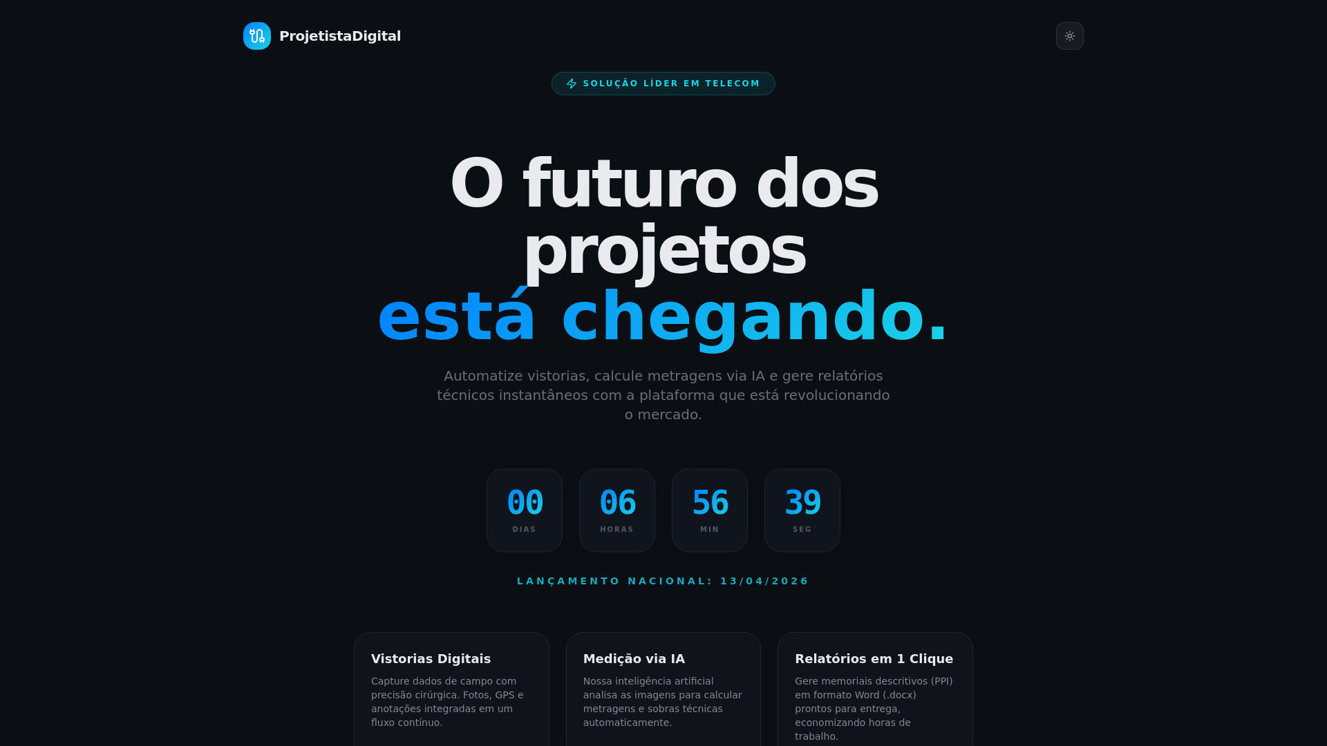 website screenshot of https://projetistadigital.pages.dev/