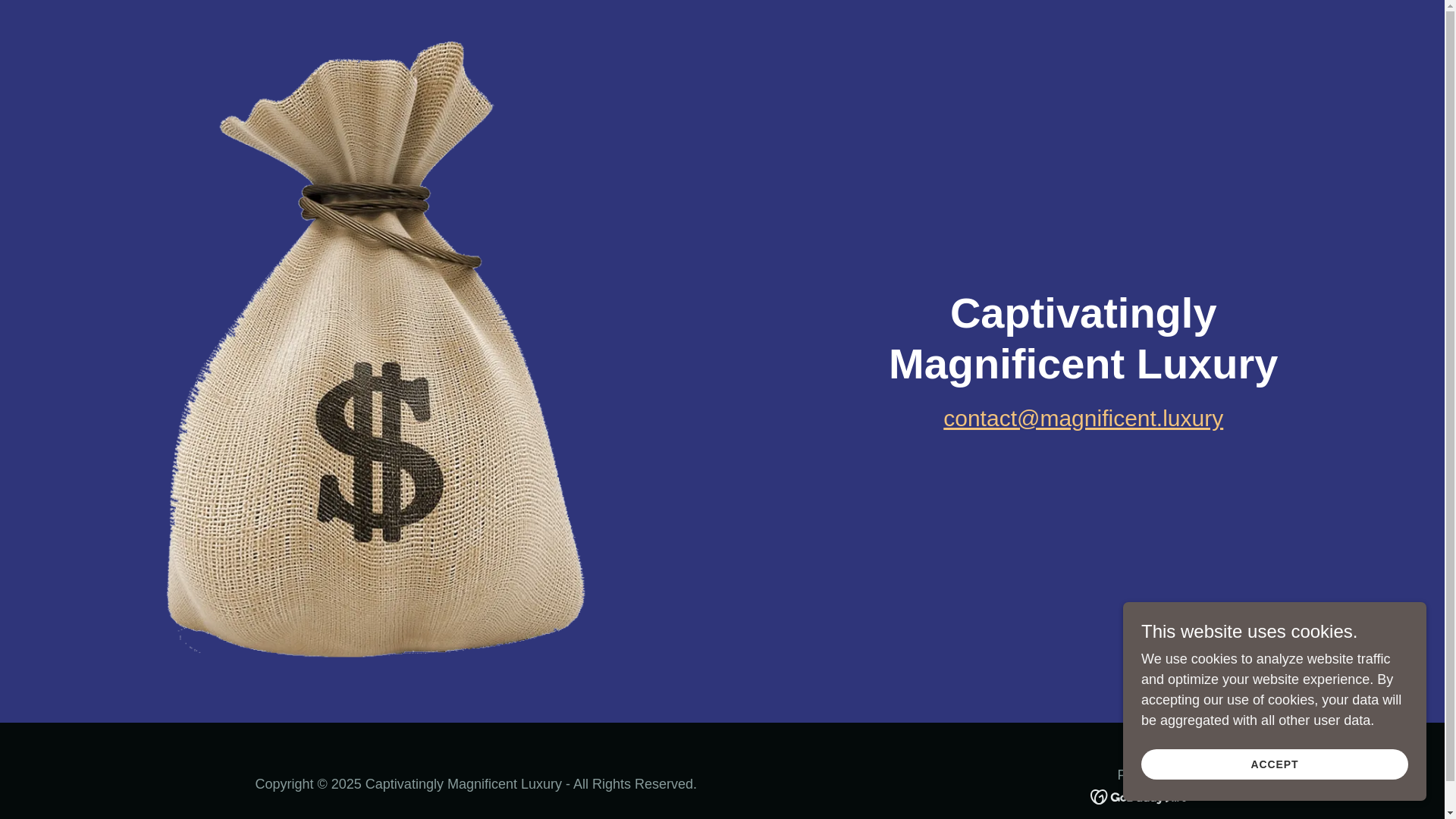 website screenshot of https://magnificent.luxury/