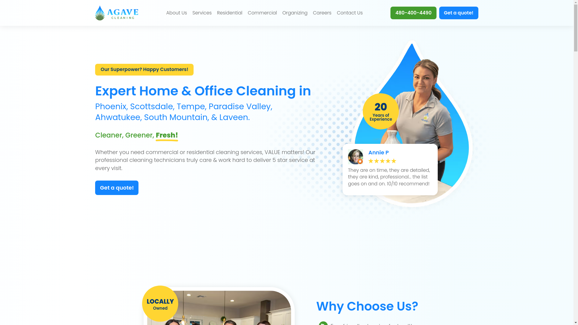 website screenshot of https://agaveclean-com.pages.dev/