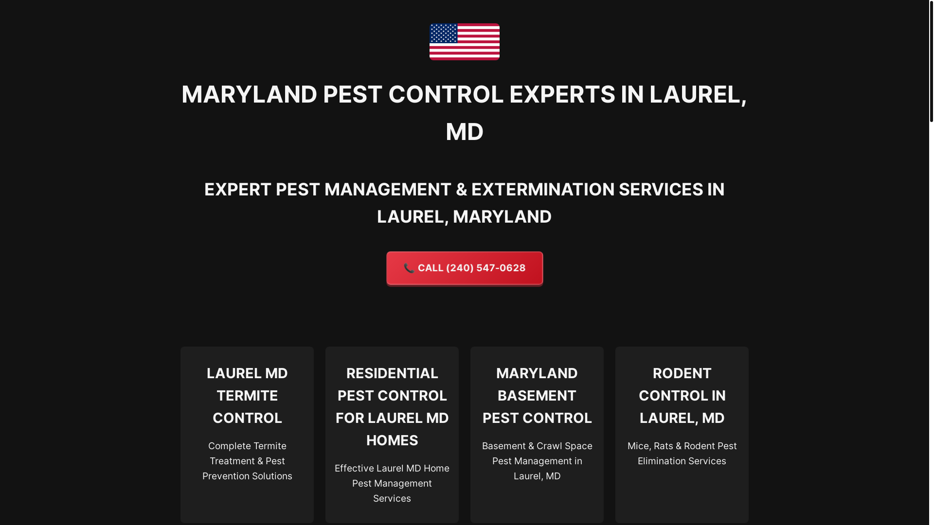 website screenshot of https://marylandpestcontrolexperts.pages.dev/
