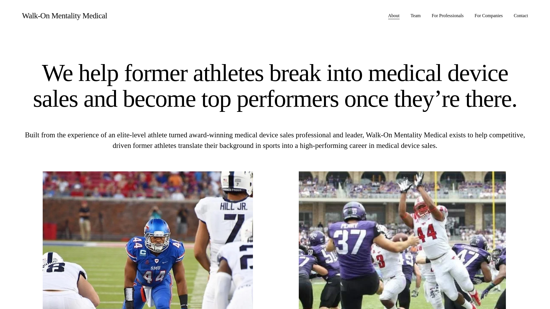 website screenshot of https://walkonmentalitymedical.com/