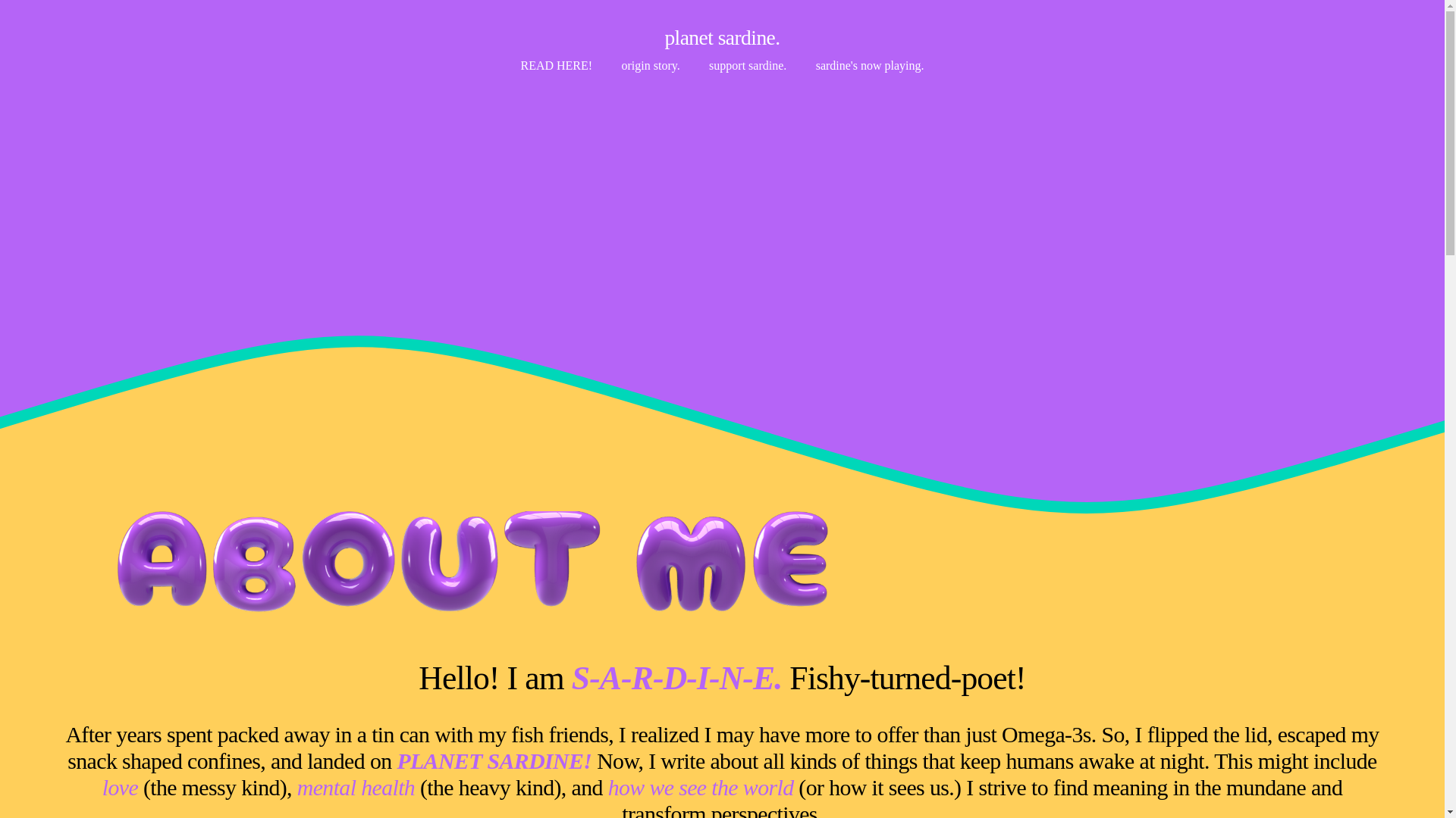 website screenshot of https://planetsardine.com/