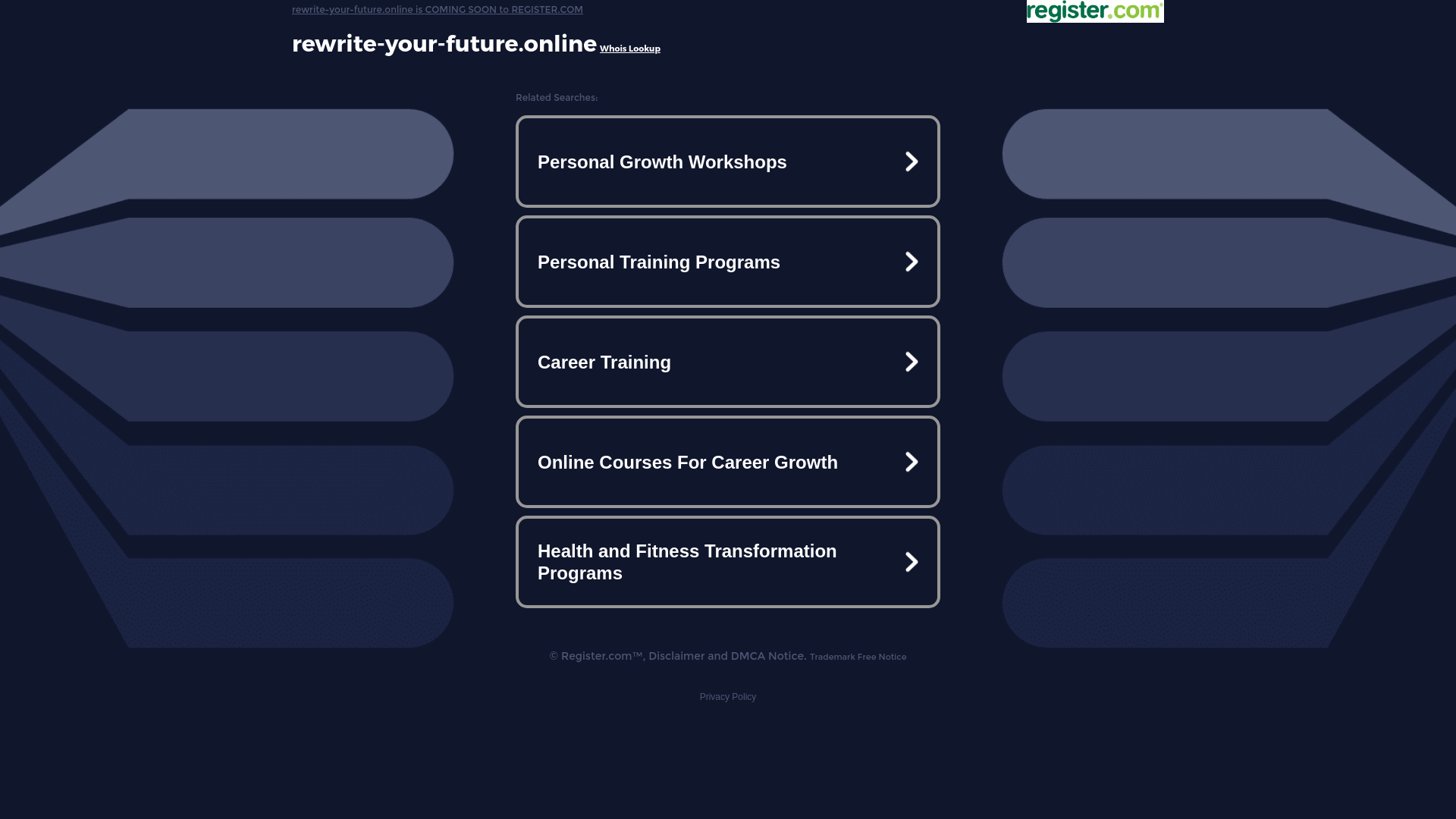 website screenshot of https://rewrite-your-future.online/