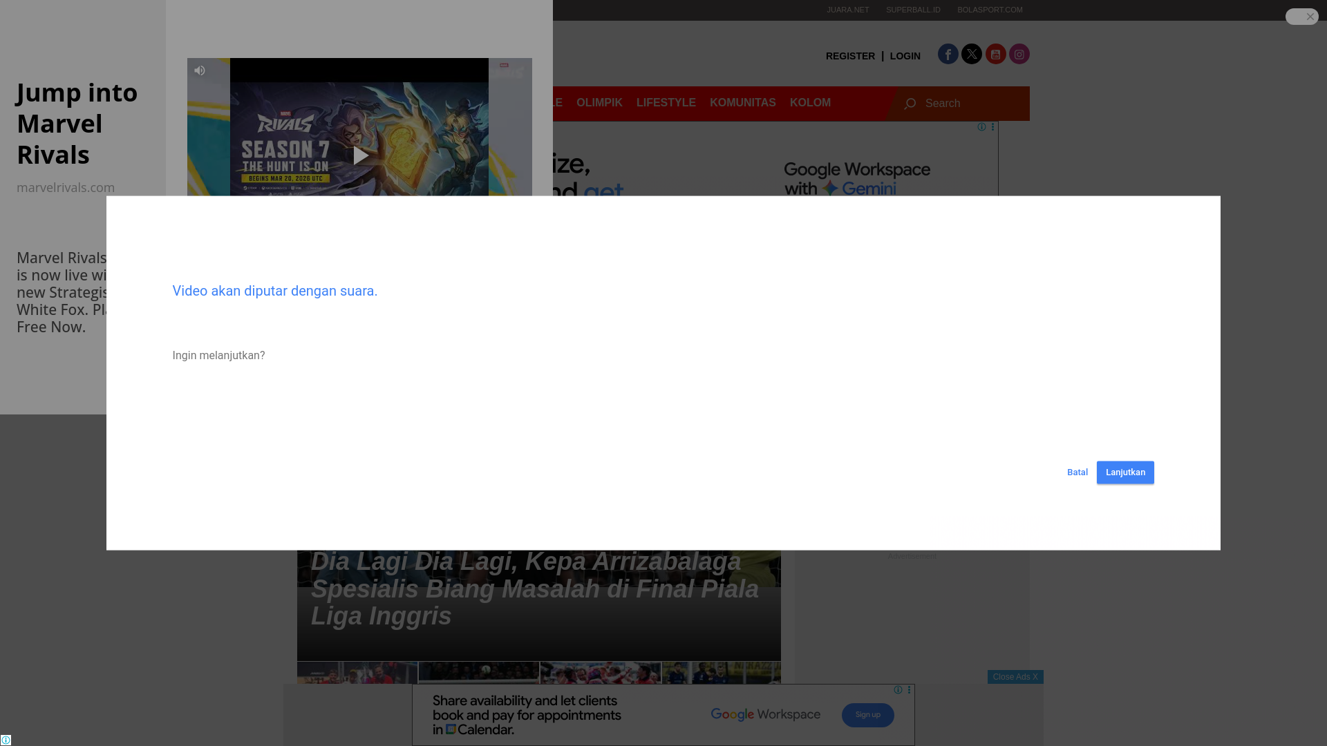 website screenshot of https://www.bolasport.com