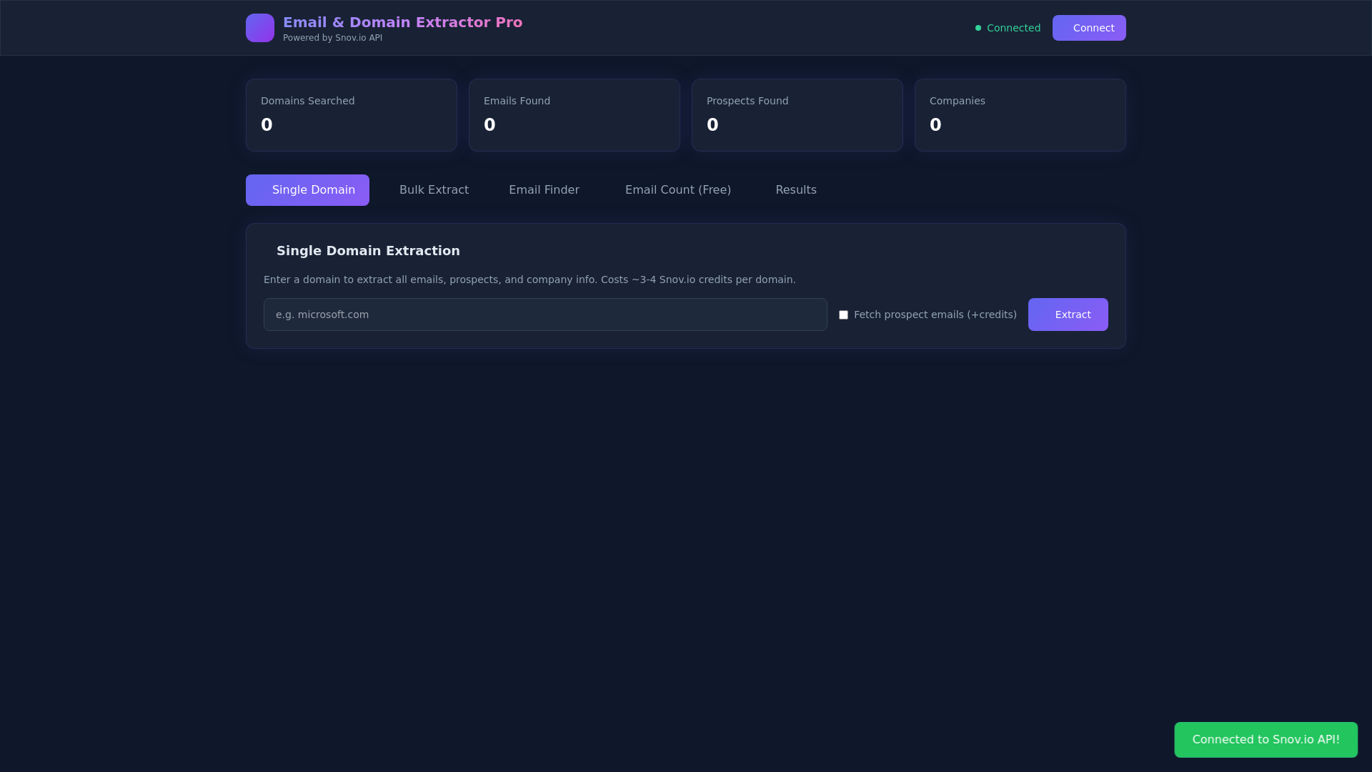 website screenshot of https://email-domain-extractor.pages.dev/