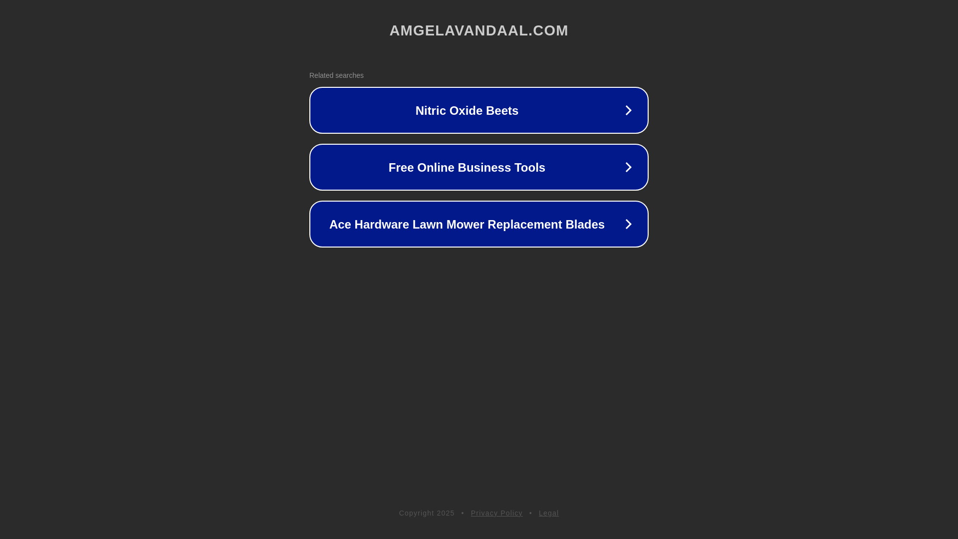 website screenshot of https://amgelavandaal.com/