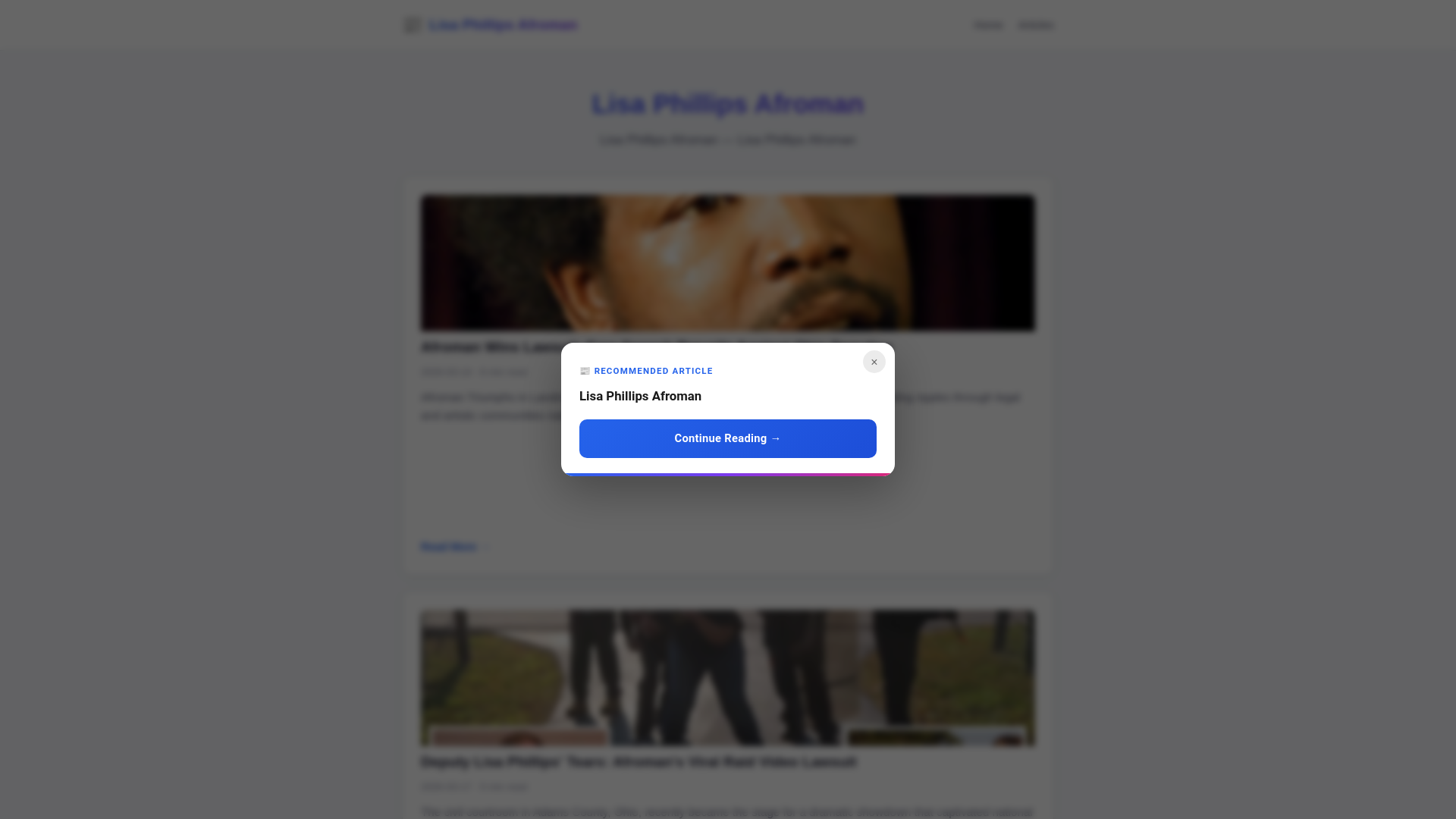 website screenshot of https://lisa-phillips-afroman.pages.dev/