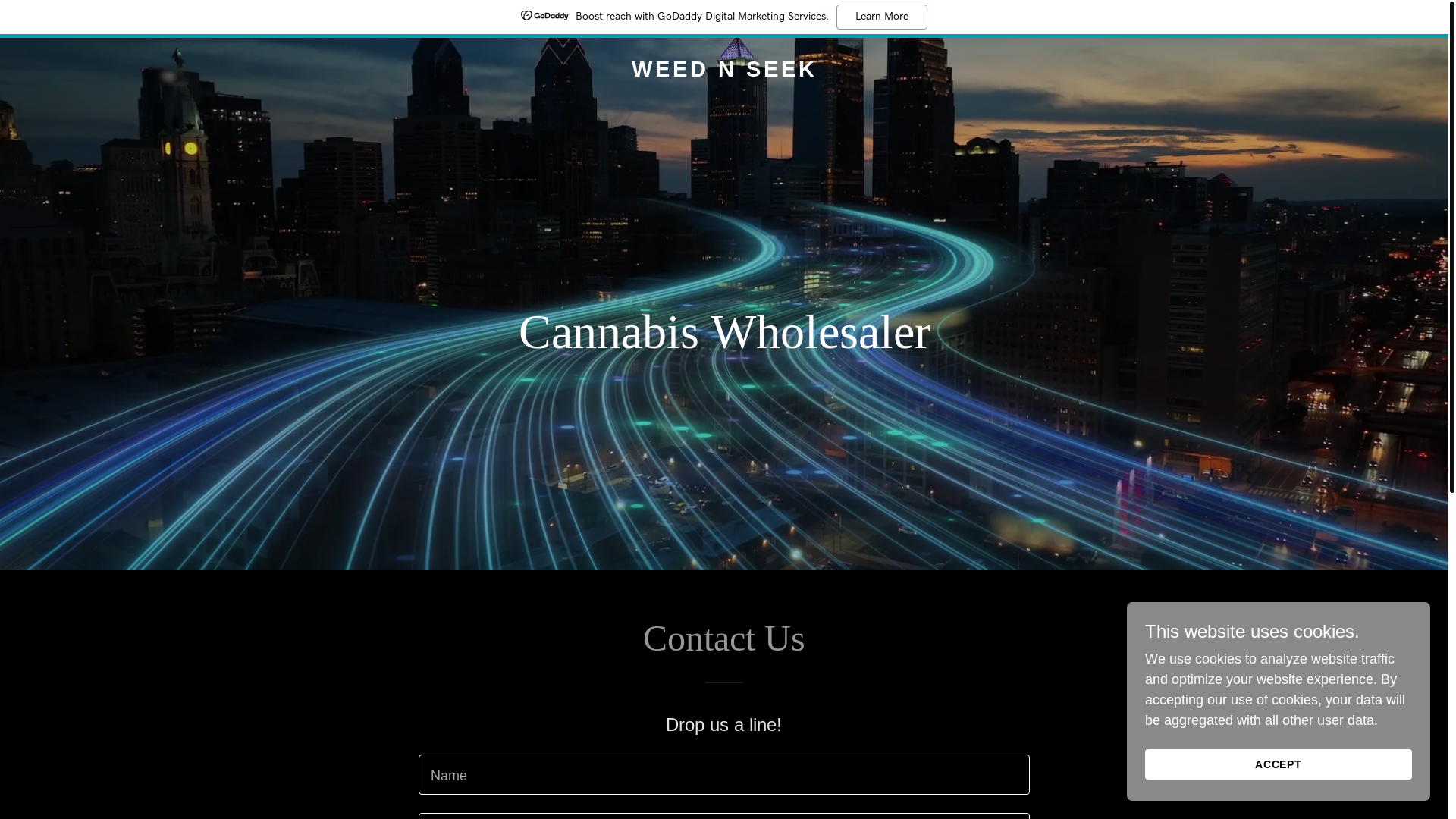 website screenshot of https://weednseek.com/