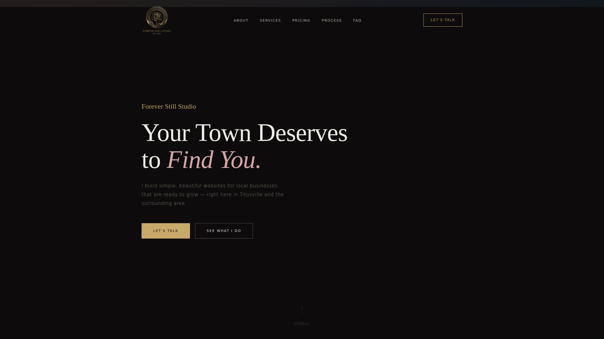 website screenshot of https://foreverstillstudio.com