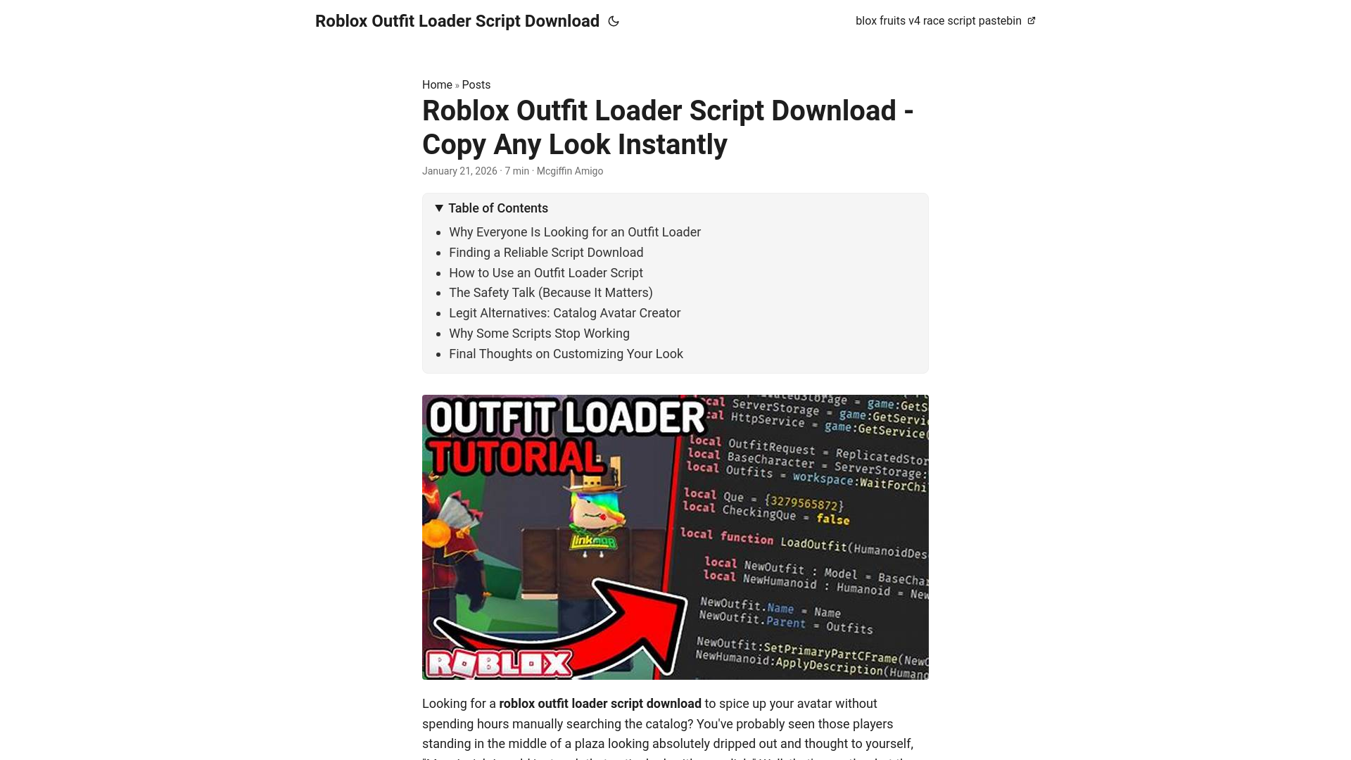 website screenshot of https://robloxoutfitloaderscriptdownload.pages.dev/