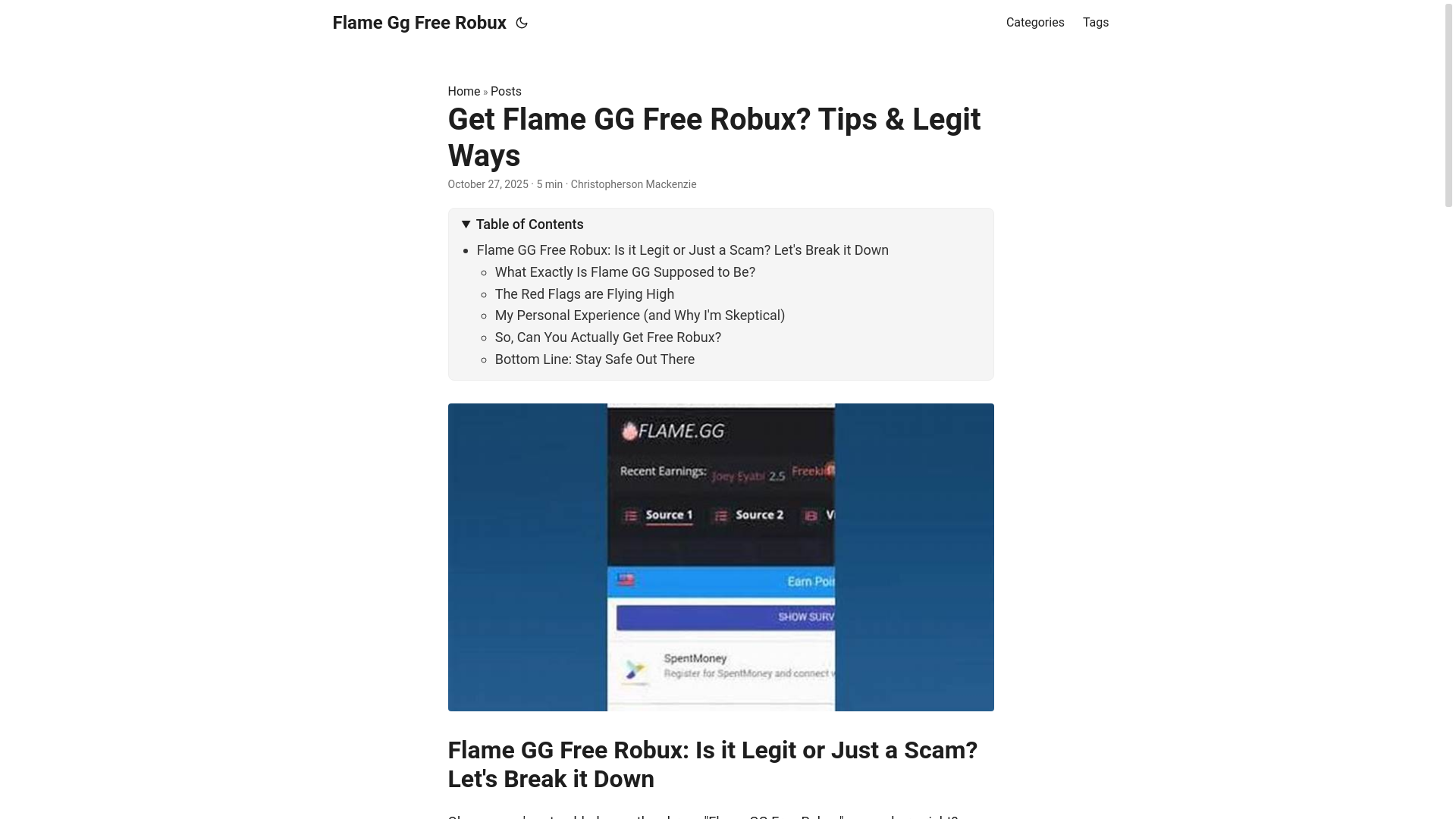 website screenshot of https://flame-gg-free-robux.pages.dev/