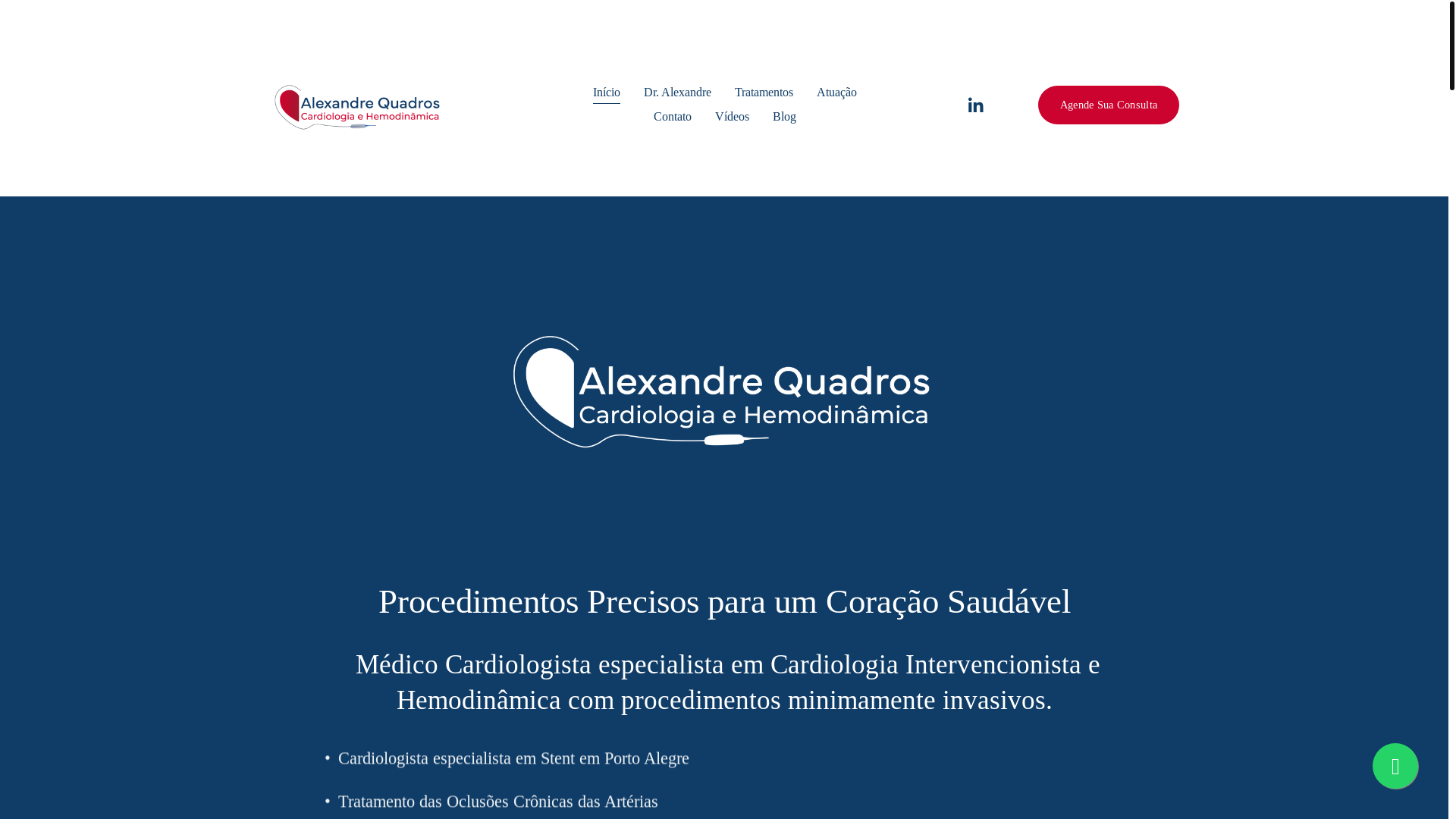 website screenshot of https://dralexandrequadros.com.br/