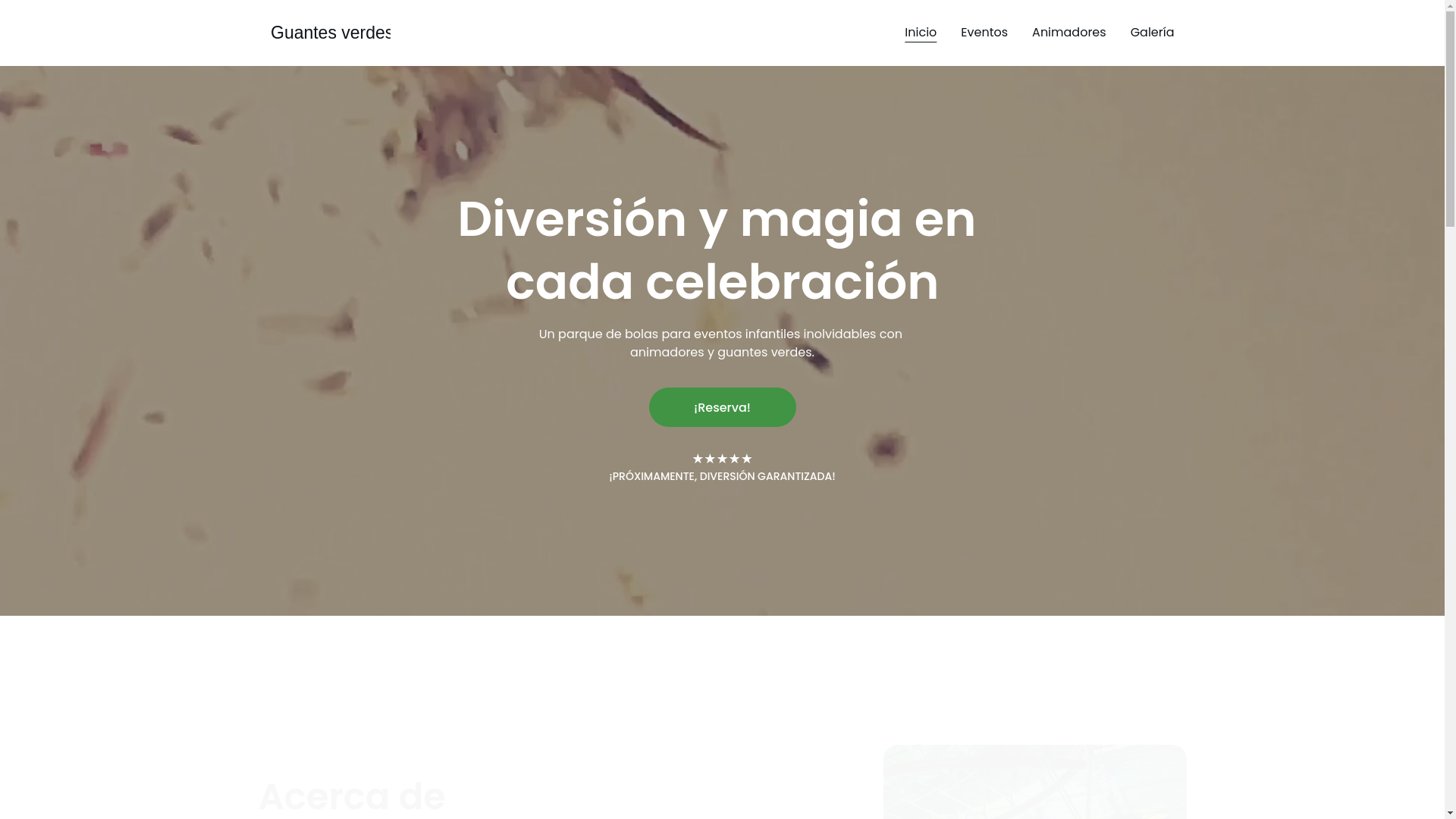 website screenshot of https://guantesverdes.org/
