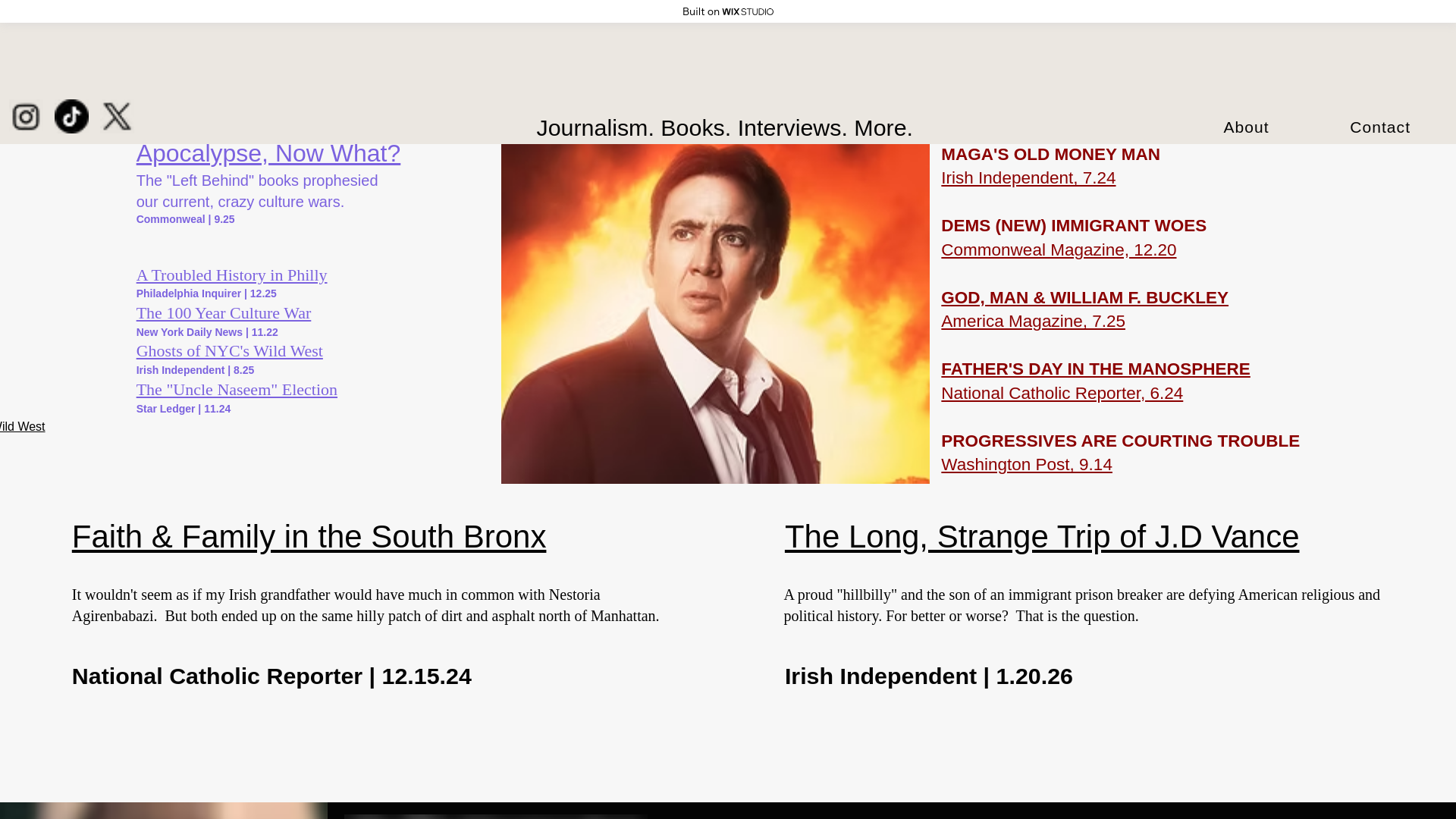 website screenshot of https://tdeignan0.wixstudio.com/tomdeignan