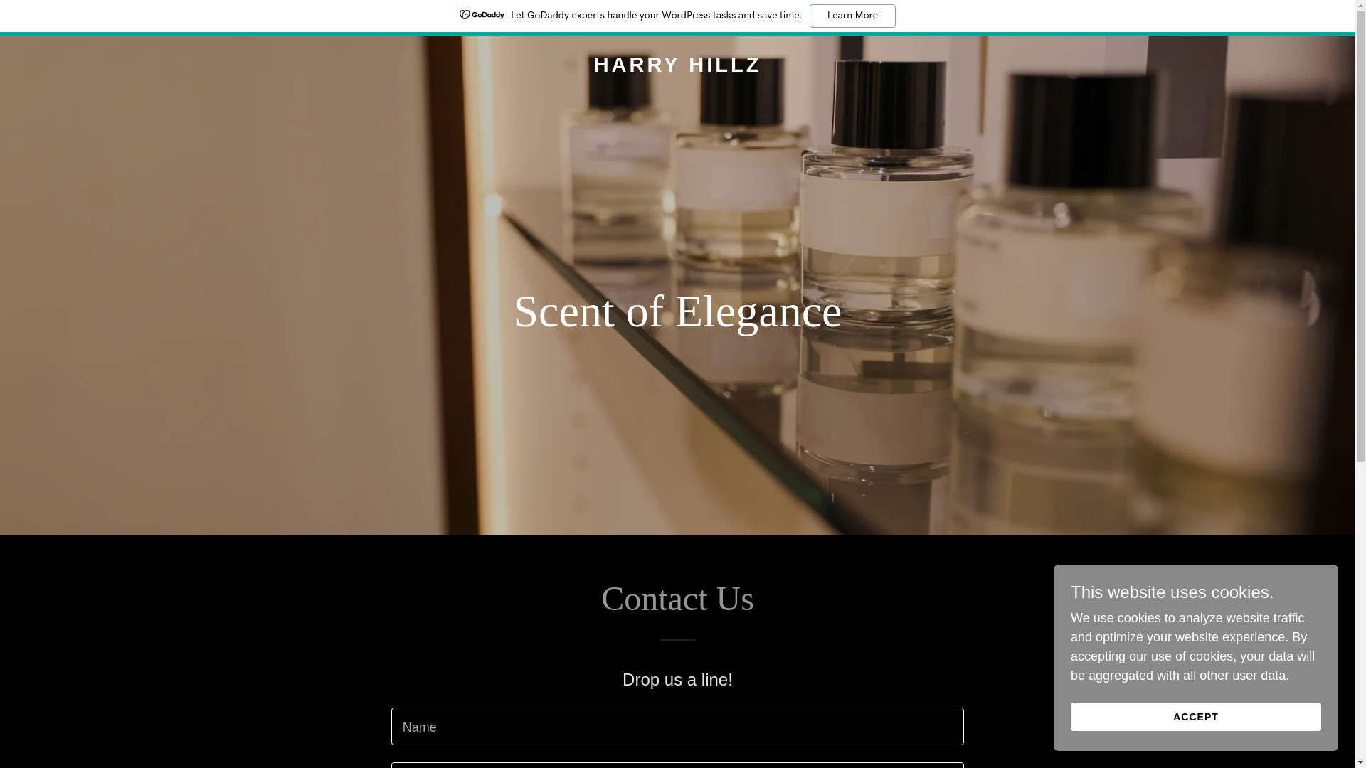 website screenshot of https://harryhillz.com/