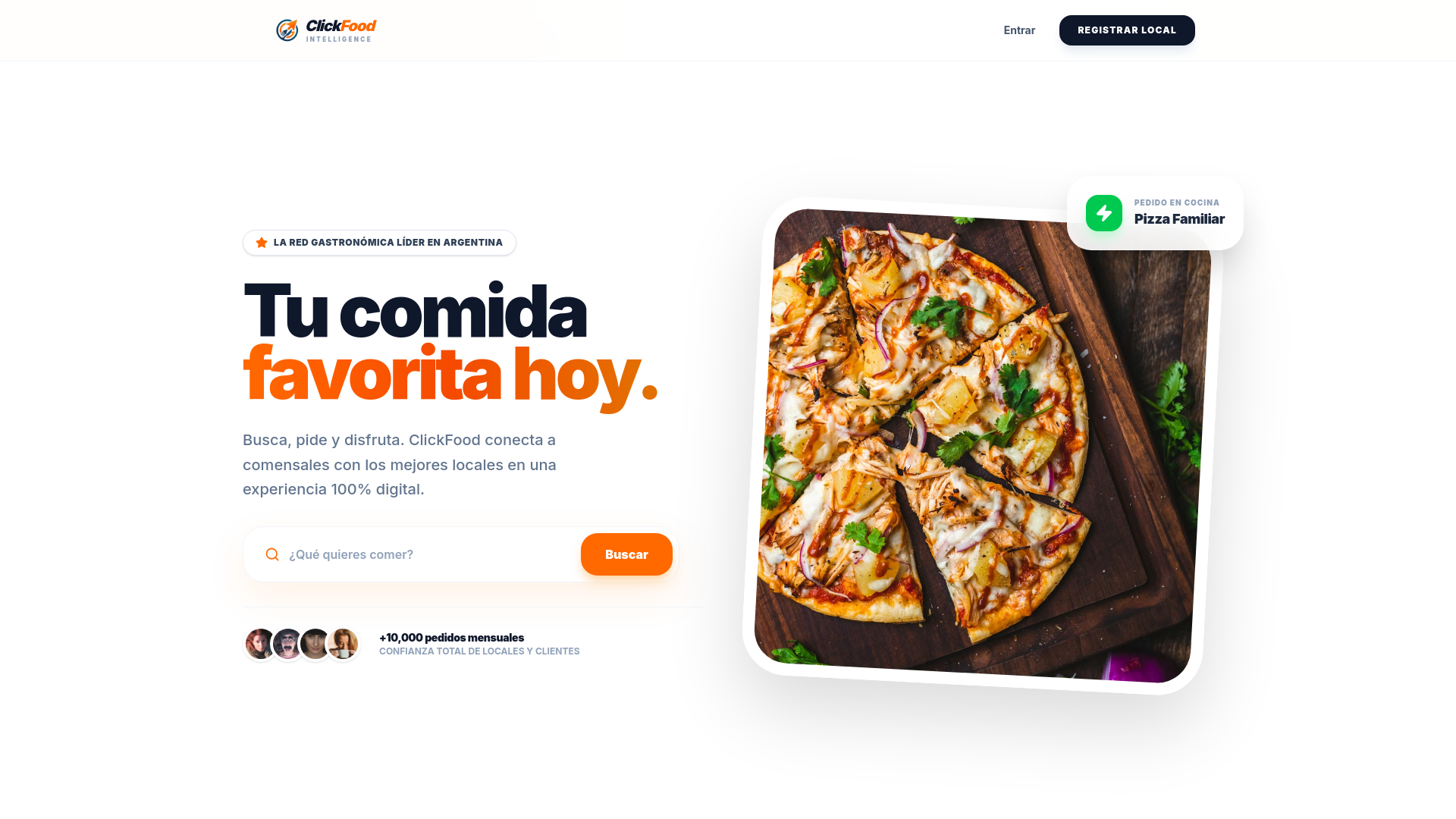 website screenshot of https://clickfood.digital/