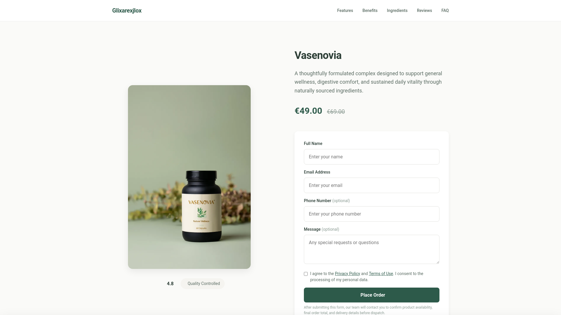 website screenshot of https://glixarexjlox.world/
