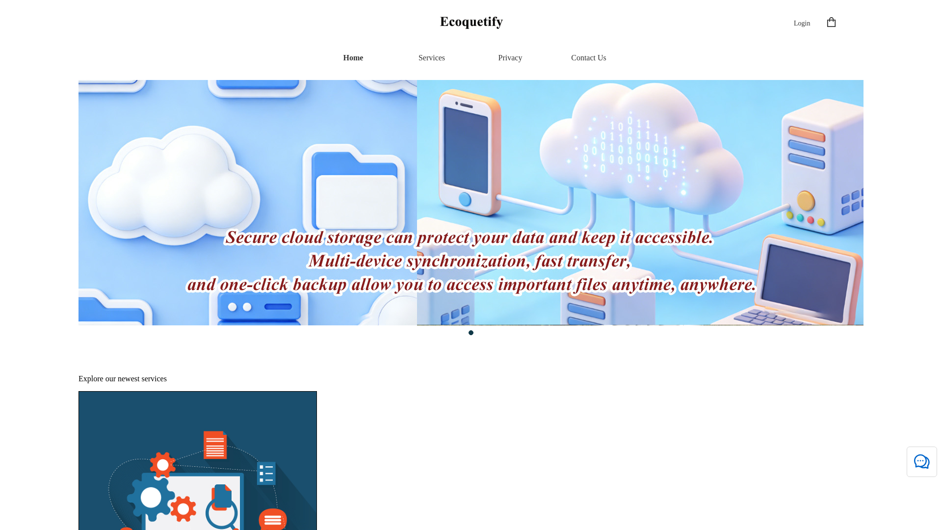website screenshot of https://ecoquetify-product.online/