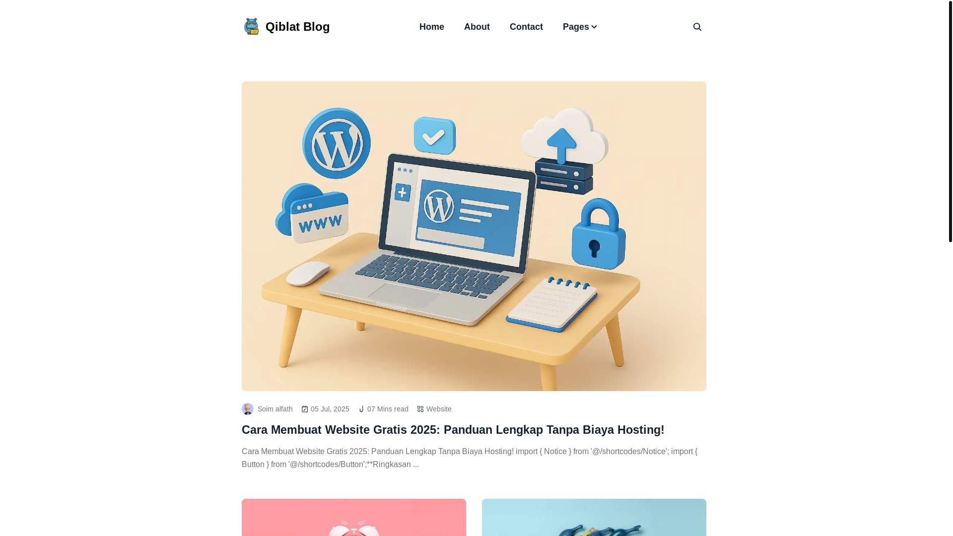 website screenshot of https://blog-3hv.pages.dev/