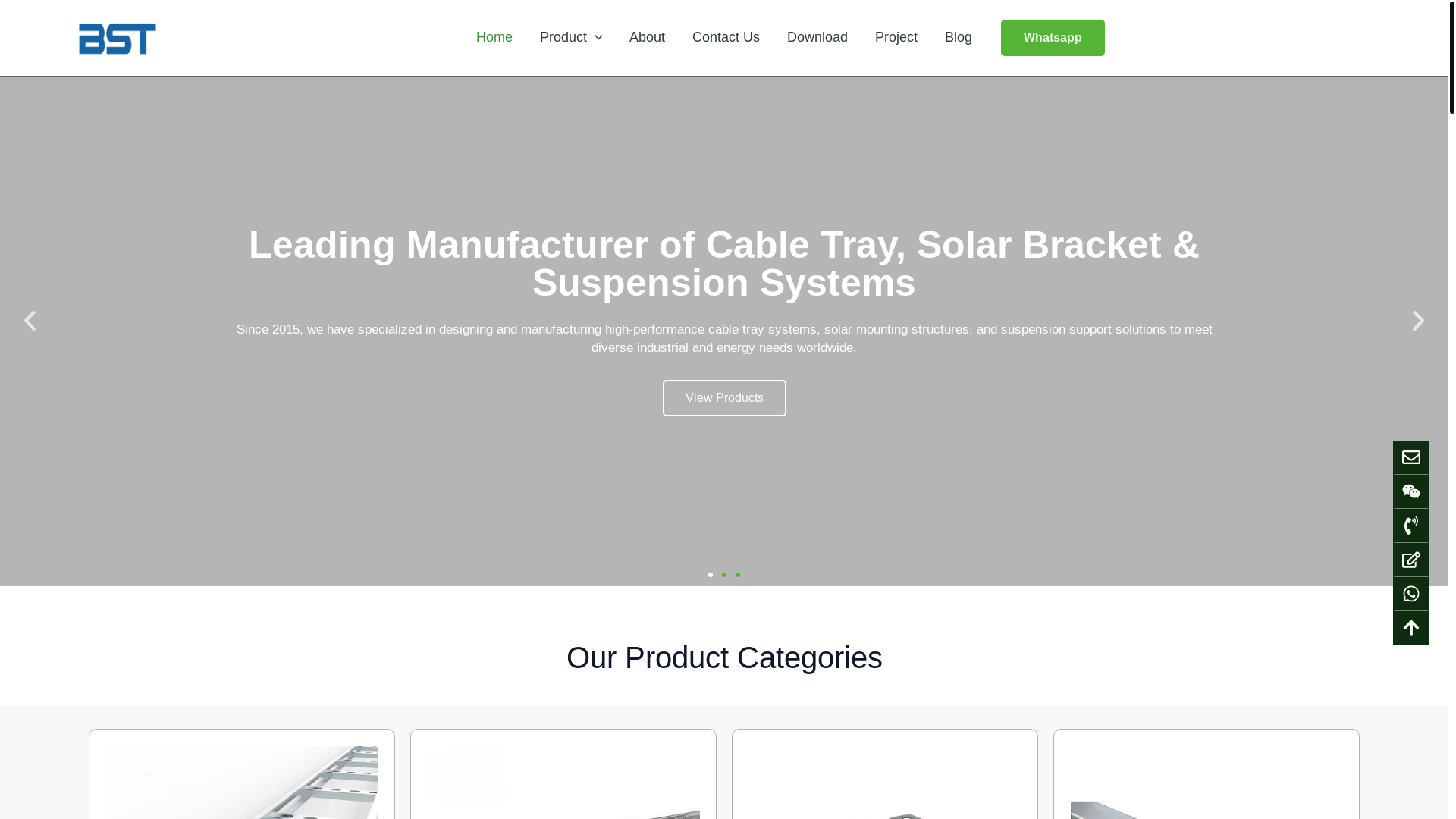 website screenshot of https://bestoncabletray.com/