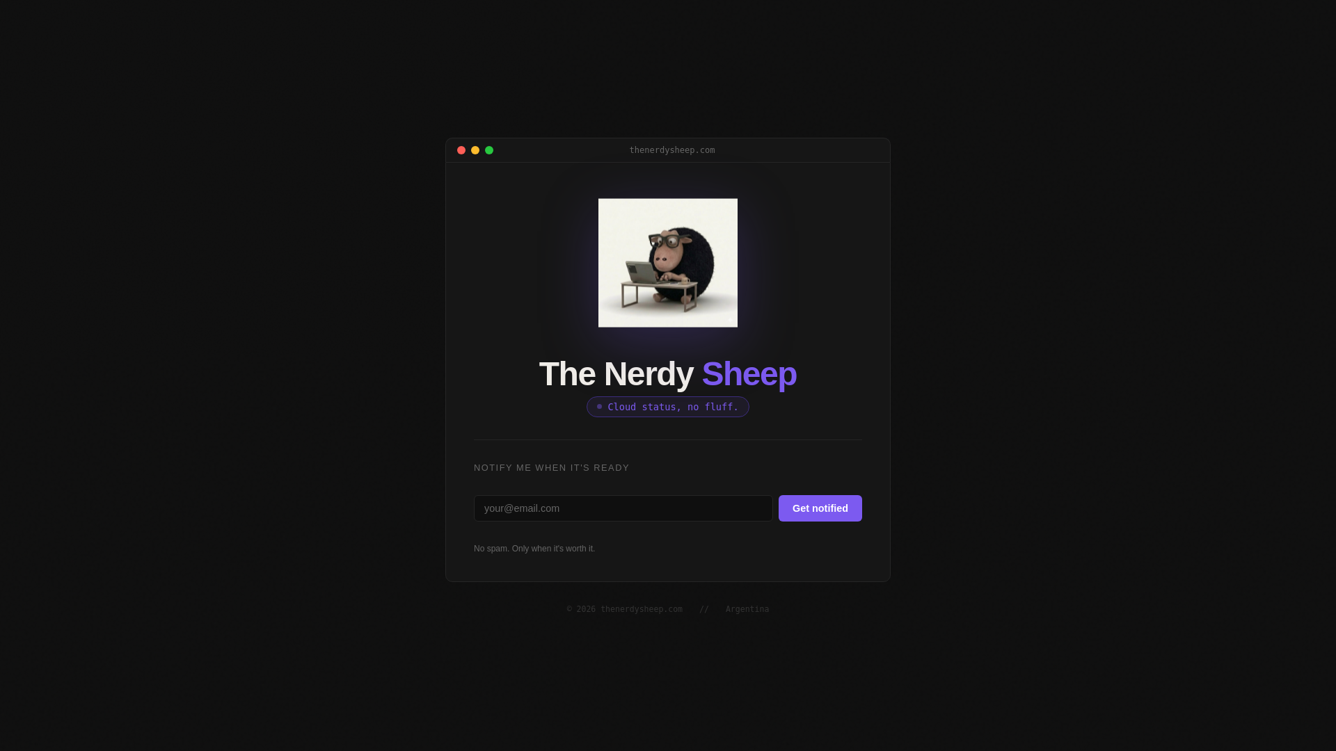 website screenshot of https://thenerdysheep.pages.dev/