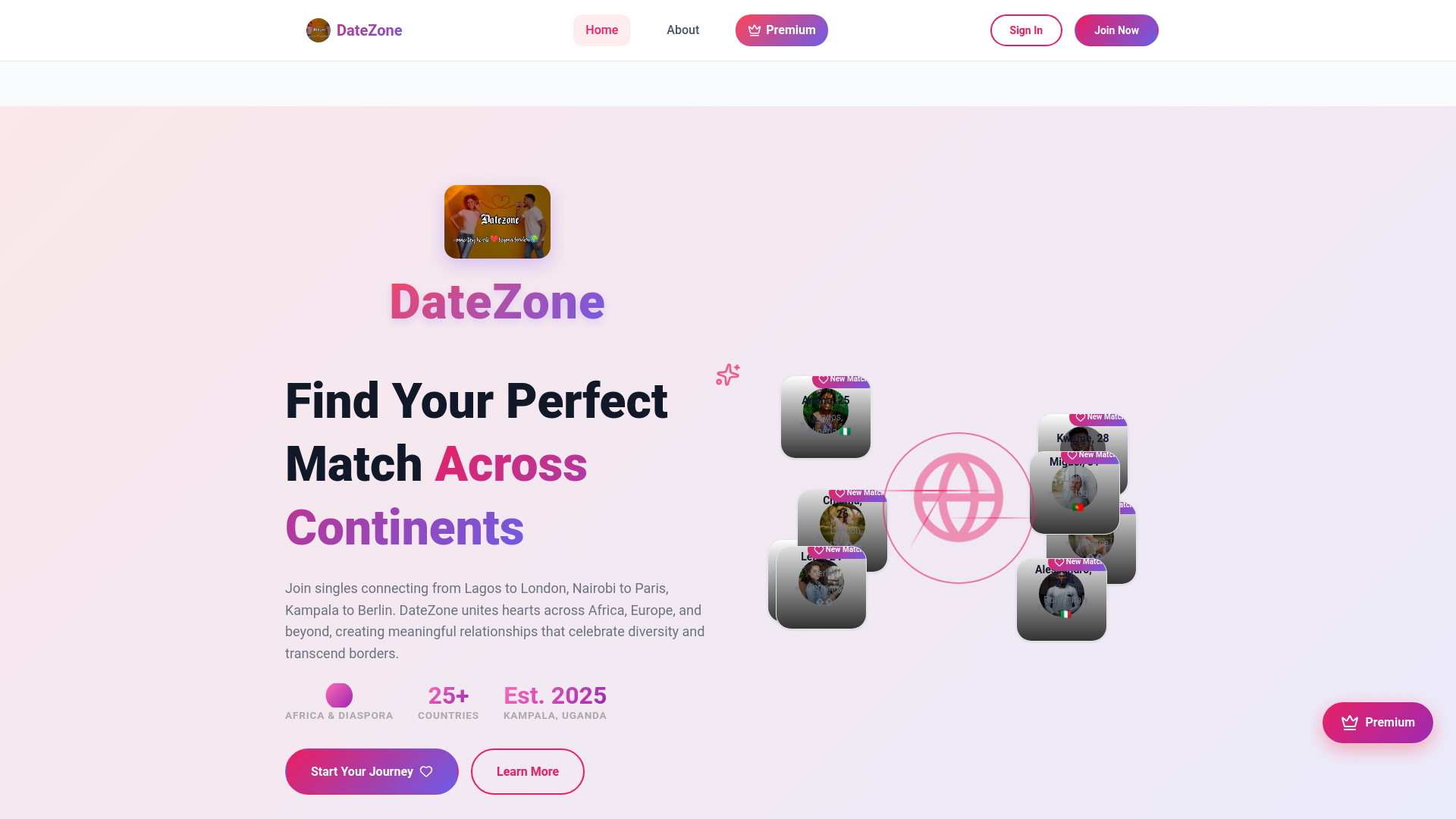 website screenshot of https://datezoneug.com/